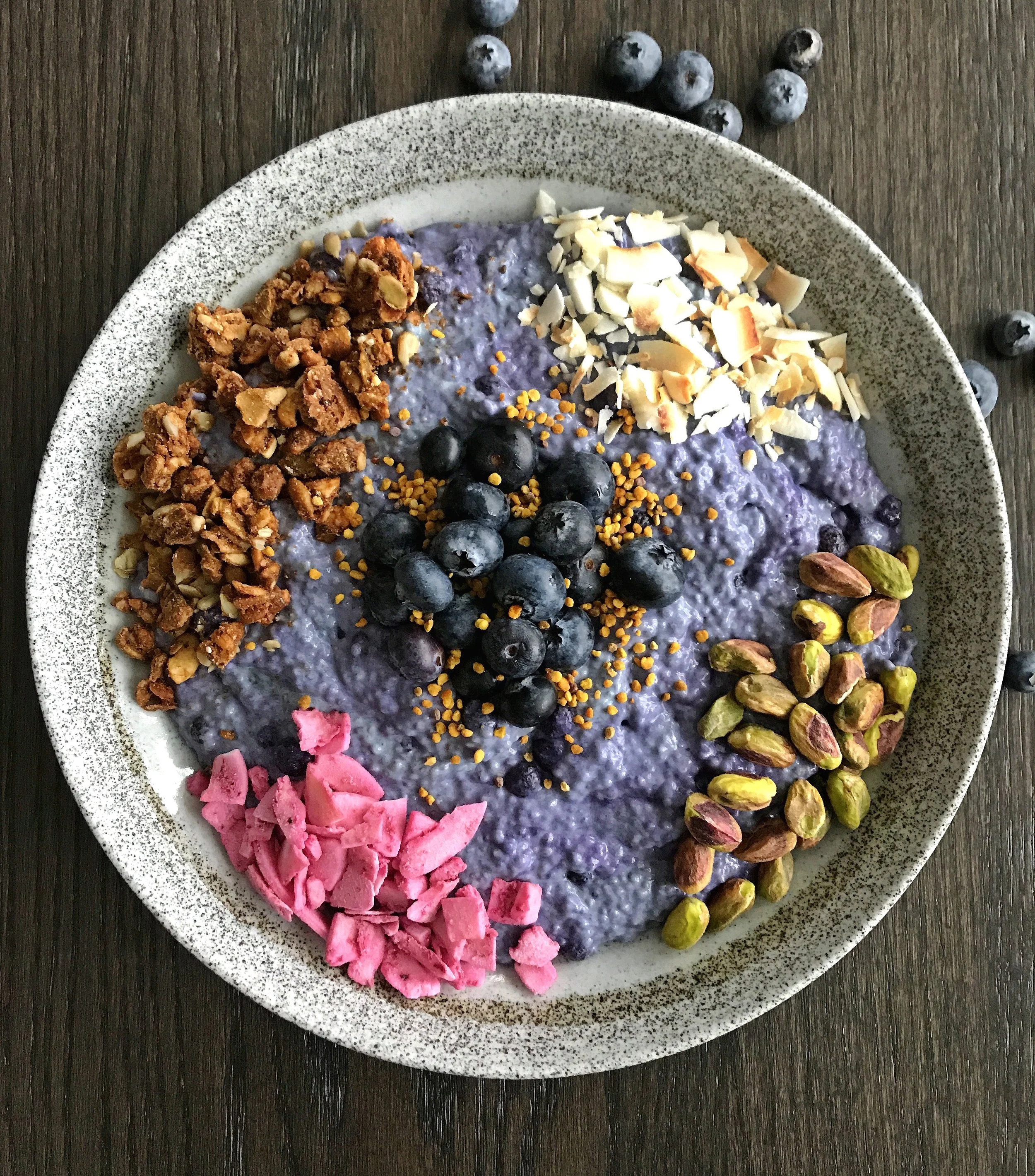 VANILLA BLUEBERRY KEFIR CHIA PUDDING