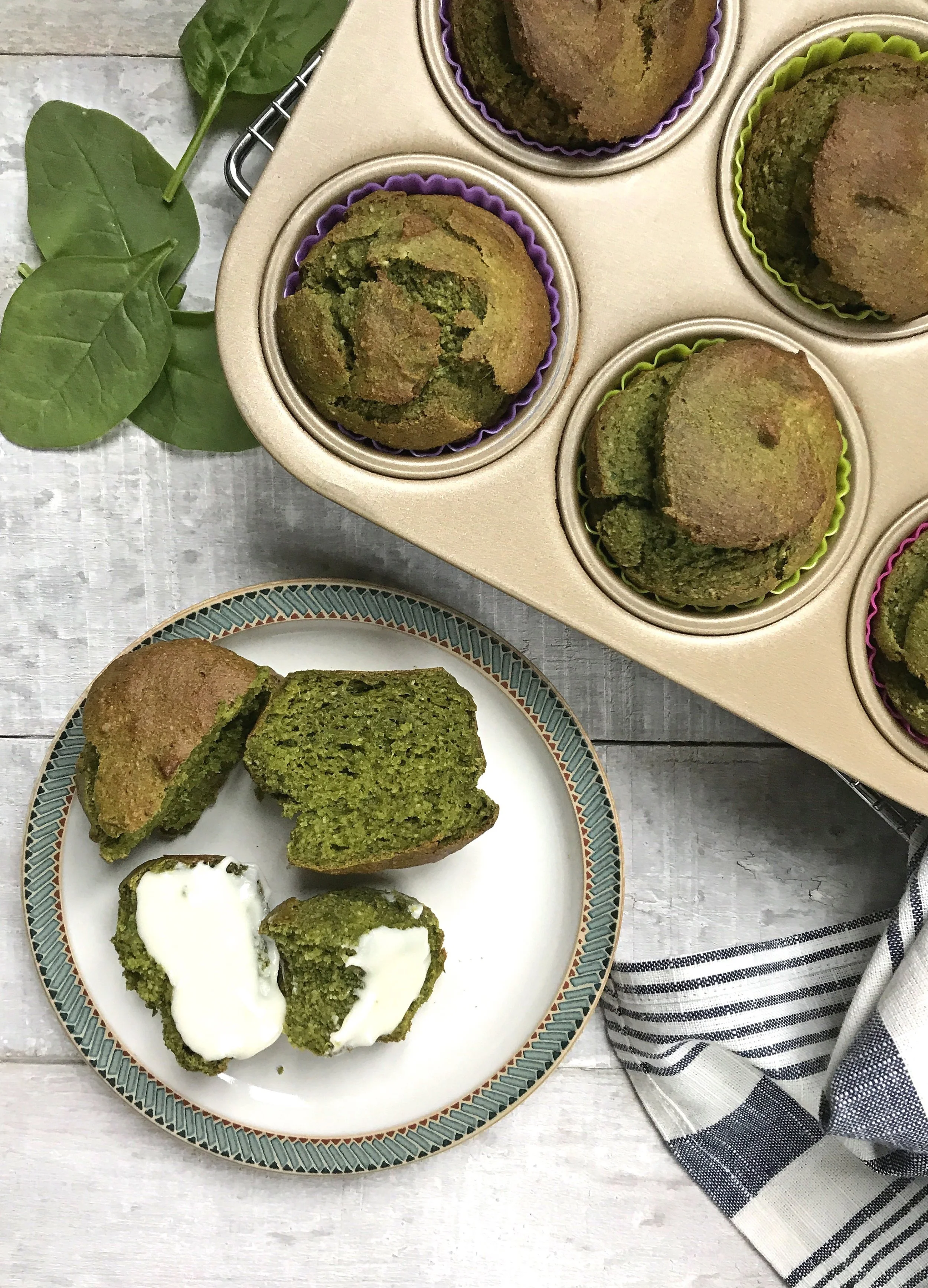 SPINACH BANANA GRAINFREE MUFFINS WITH COCONUT BUTTER.jpg