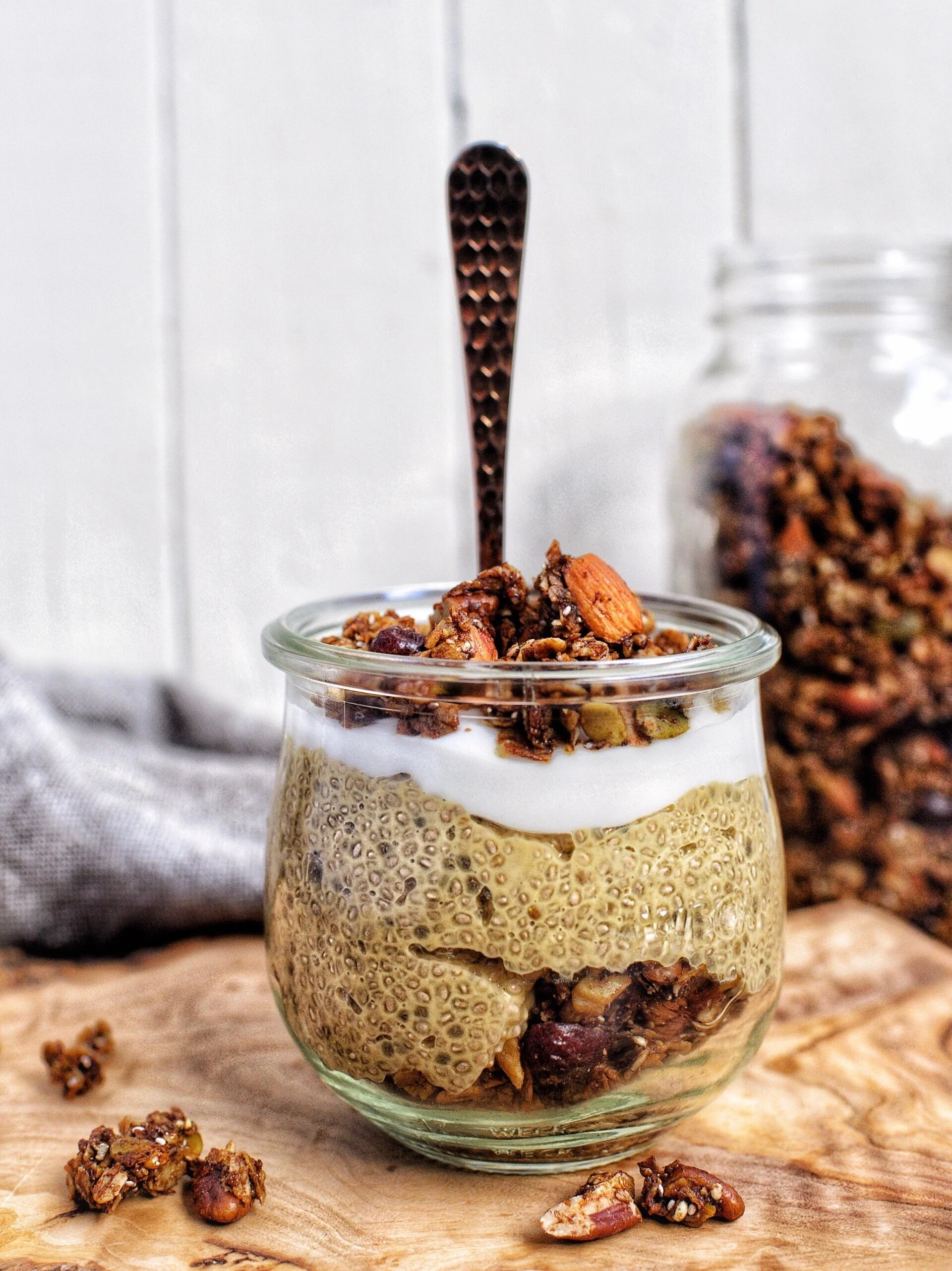 EGGNOG CHIA PUDDING (gluten-free, vegan, paleo &amp; keto options)