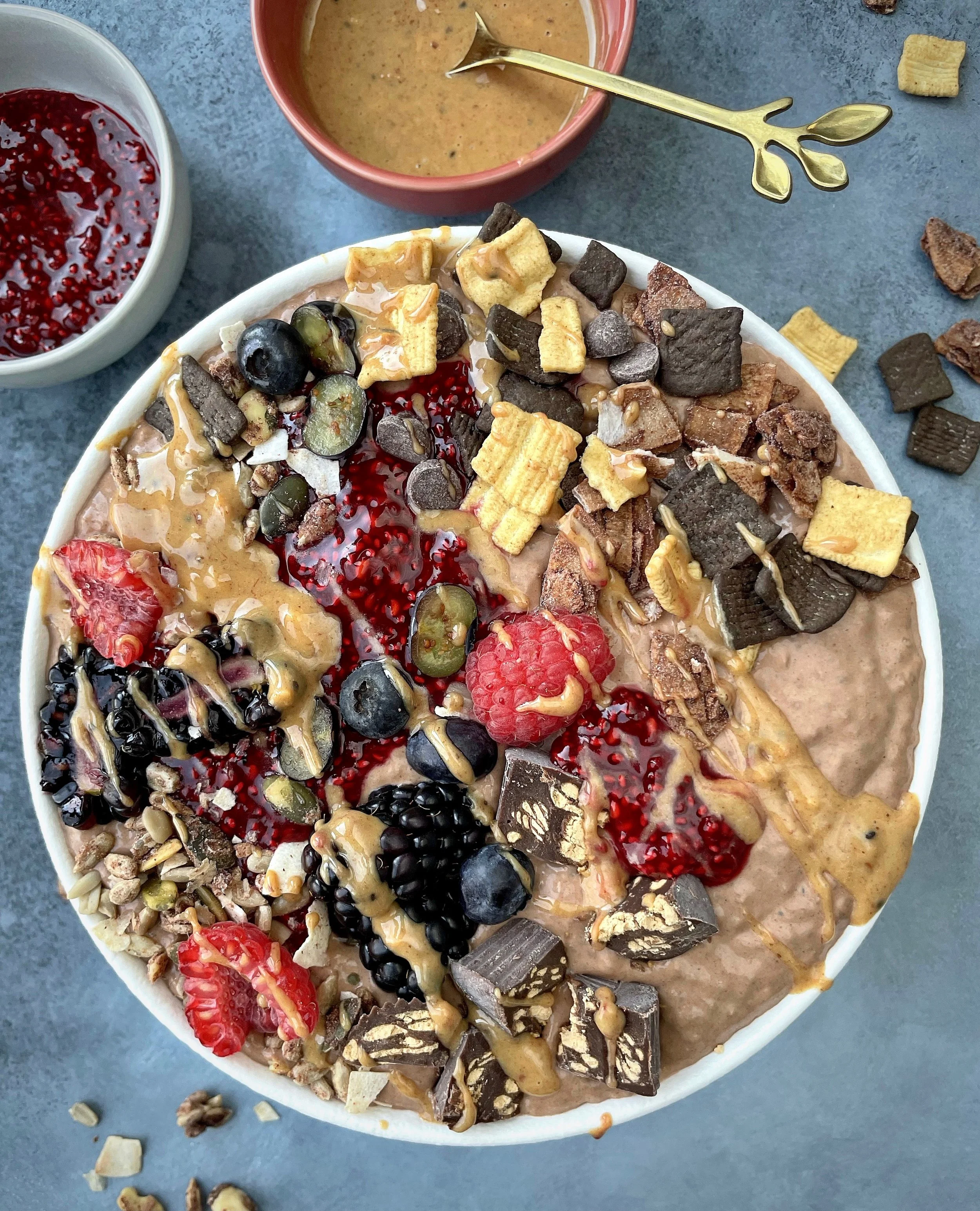 CHOCOLATE PB&amp;J CHIA PUDDING