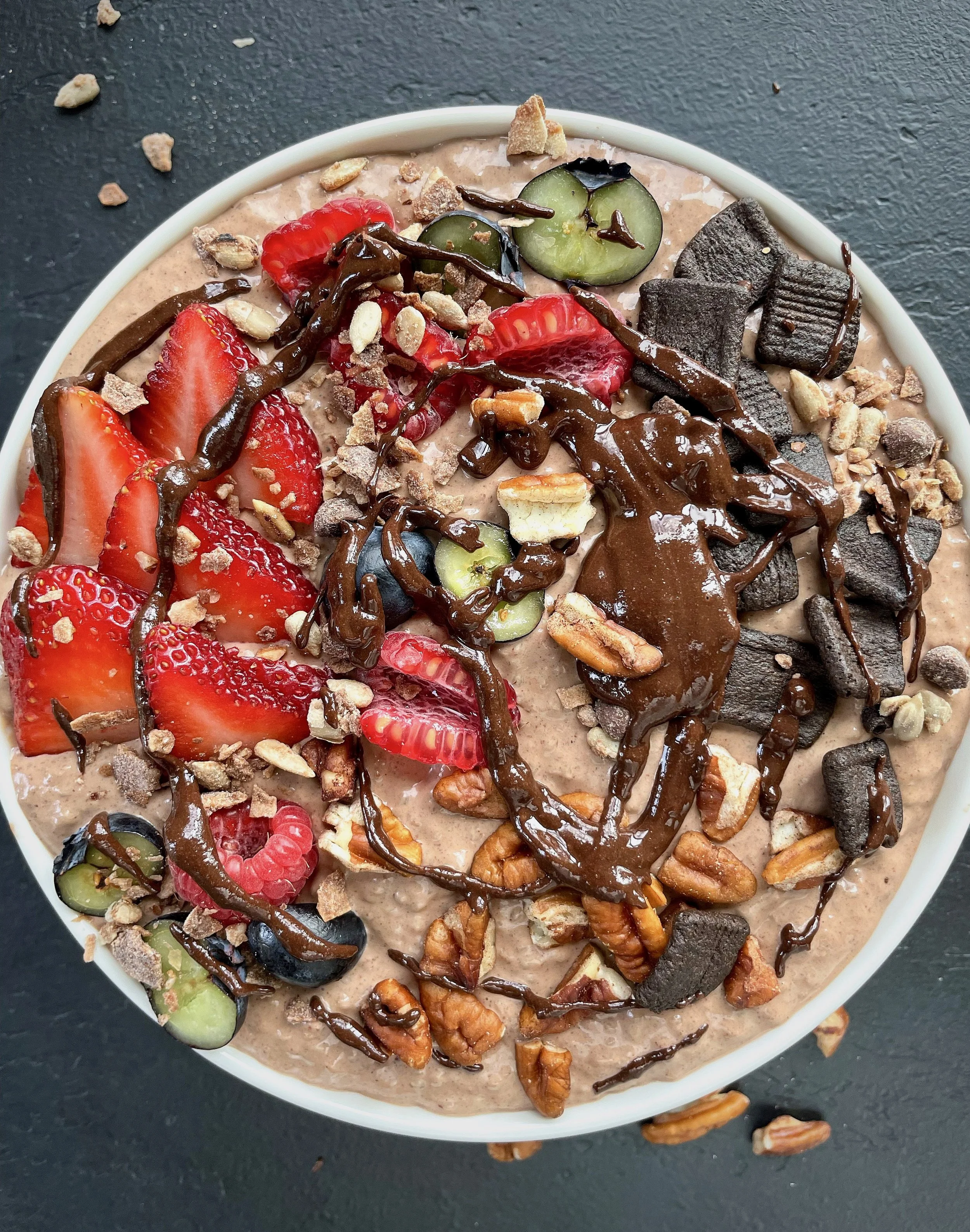 CHOCOLATE PECAN PIE PUDDING