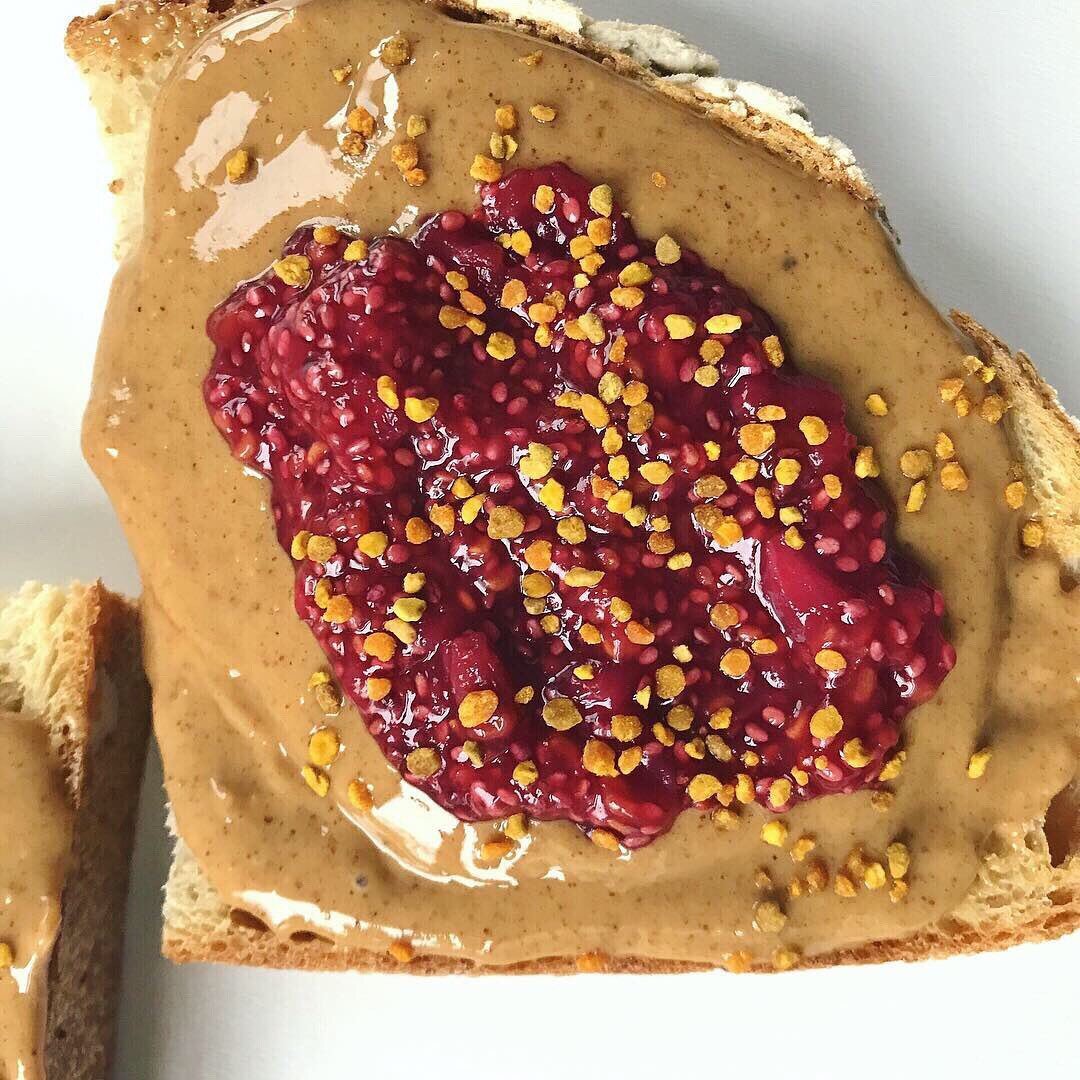 PB&amp;J for the #toasttuesday win! 
⠀⠀⠀⠀⠀⠀⠀⠀⠀
Woke up still craving all things PB&amp;J &mdash; check out my last post &mdash; so I think a remake of my tasty toast is in order.  Just can&rsquo;t go wrong with this classic combo!
⠀⠀⠀⠀⠀⠀⠀⠀⠀
On my tab