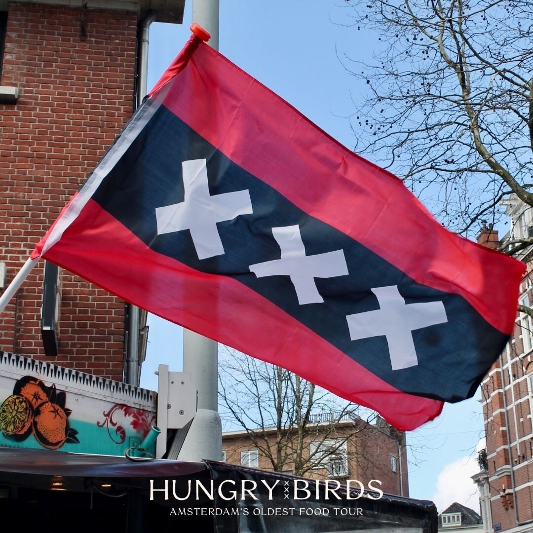 The flag of Amsterdam is a striking and instantly recognisable symbol of the city's identity and history.⁠
⁠
In addition to being flown throughout the city, the Amsterdam flag can also be seen in a variety of forms, including on city seals, logos, an