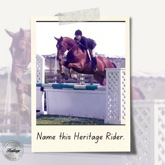 Who is this stylish equitation rider? 🤔 
Give it some thought and swipe ➡️ to find out!

. . . 

It's Patricia Griffith, circa 1994&mdash;and she still rides with exceptional style! #tbt