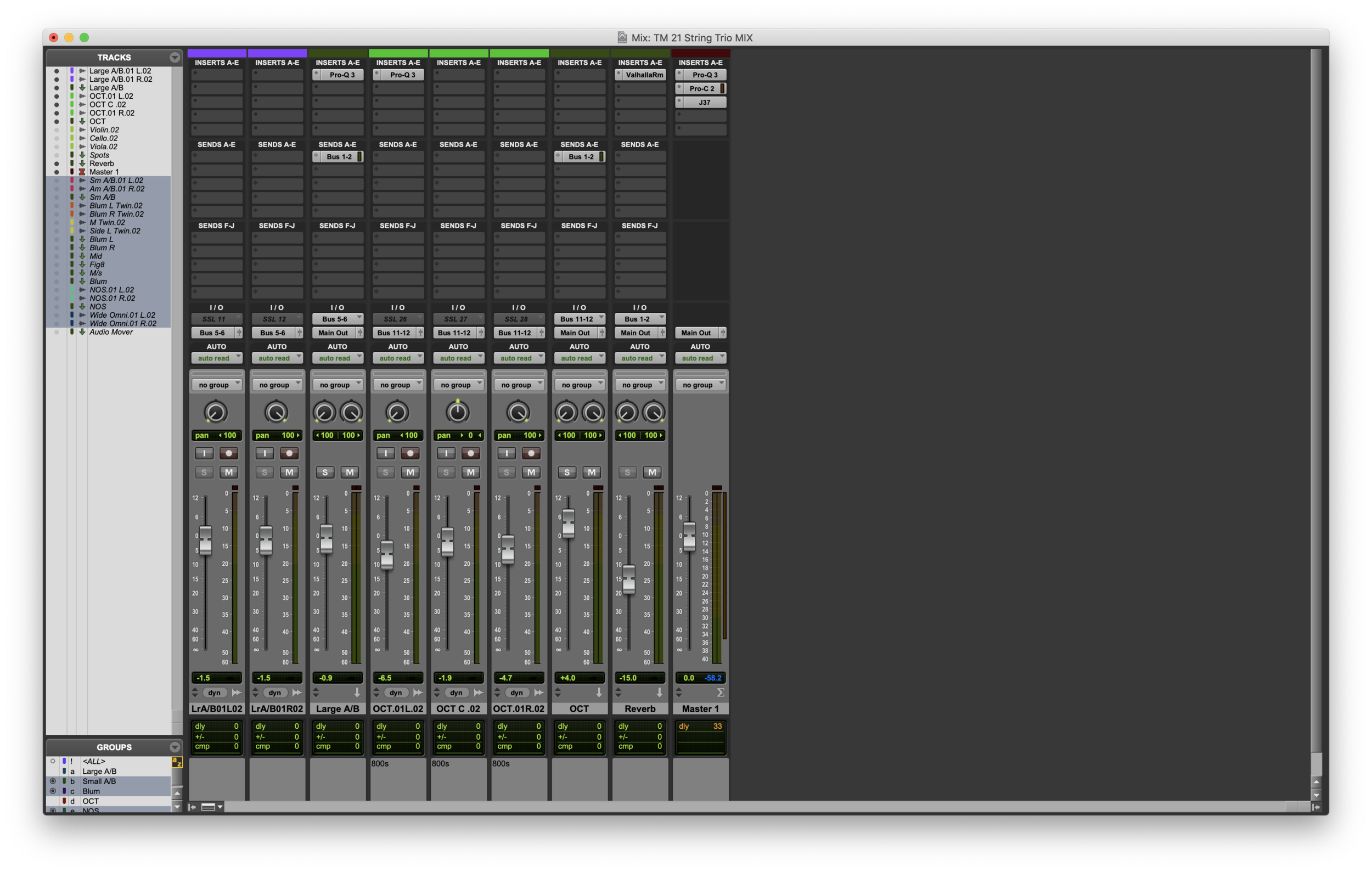 ProTools Mix Window