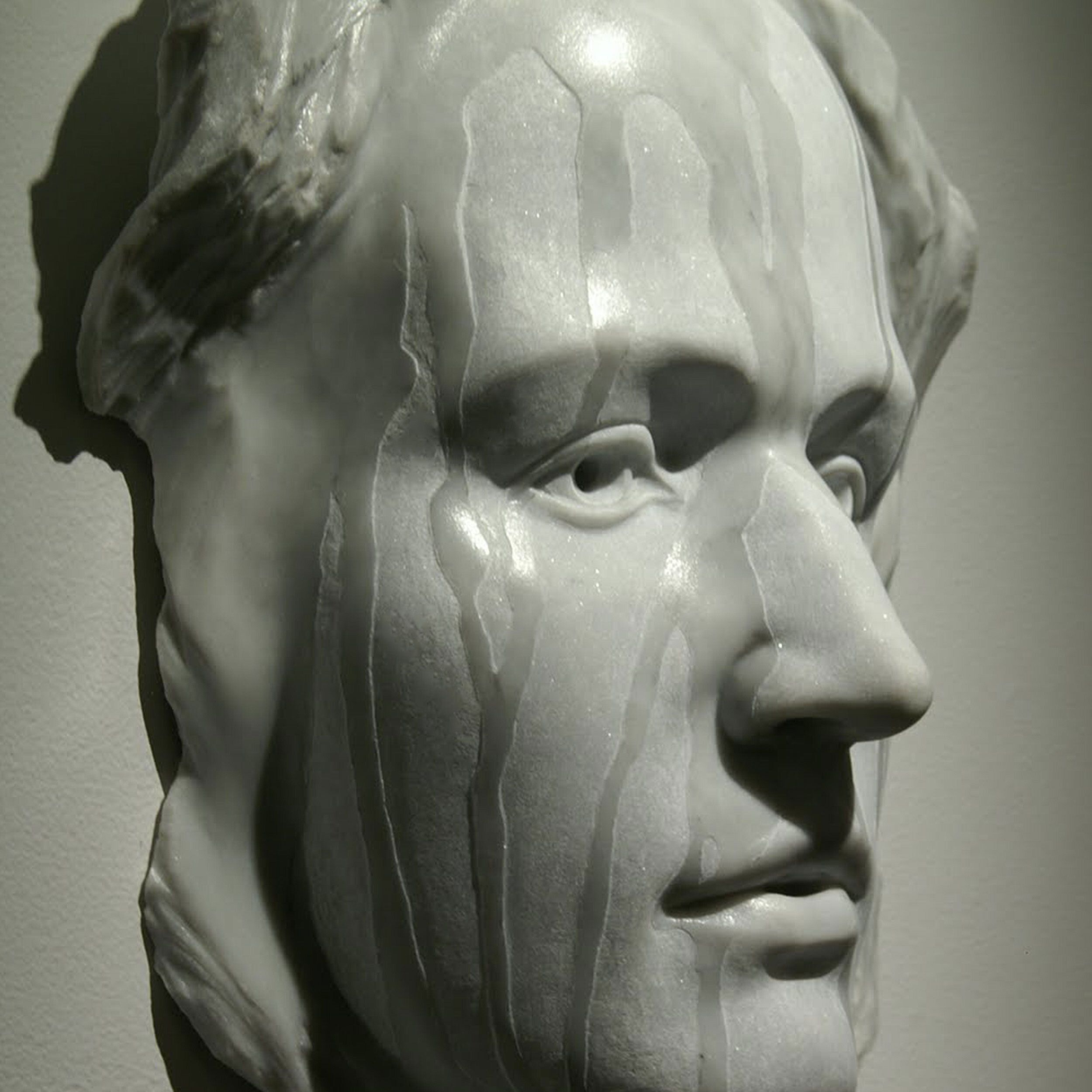 Italian marble portrait sculpted by hand 