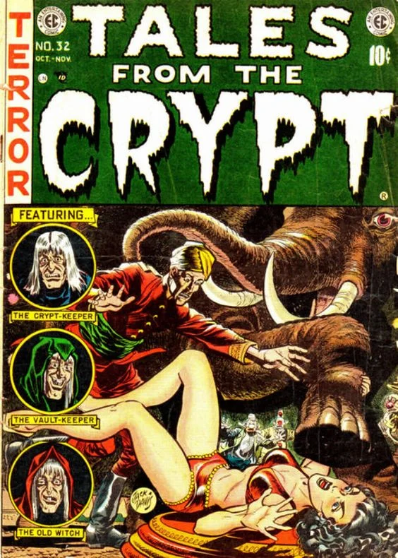 Frighteners: The bi-monthly 1950s comic was accused of fostering ‘juvenile delinquency’.