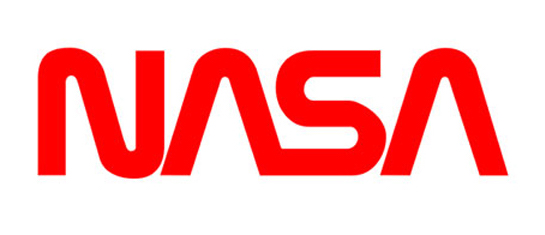 Space face: Richard Danne and Bruce Blackburn’s 1975 logo design for NASA, familiarly known as ‘The Worm’.