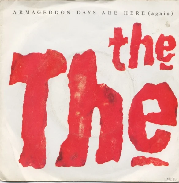 The The end is nigh: a solo logo, in a painterly blood red, serves as the cover illustration for ‘Armageddon Days Are Here (Again)’, a single culled from the 1989 album ‘Mind Bomb’.