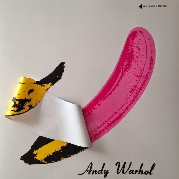 Sex a-peel: The original high-concept peel-your- own cover. Typically, Warhol appropriated the image from a promotional ashtray.