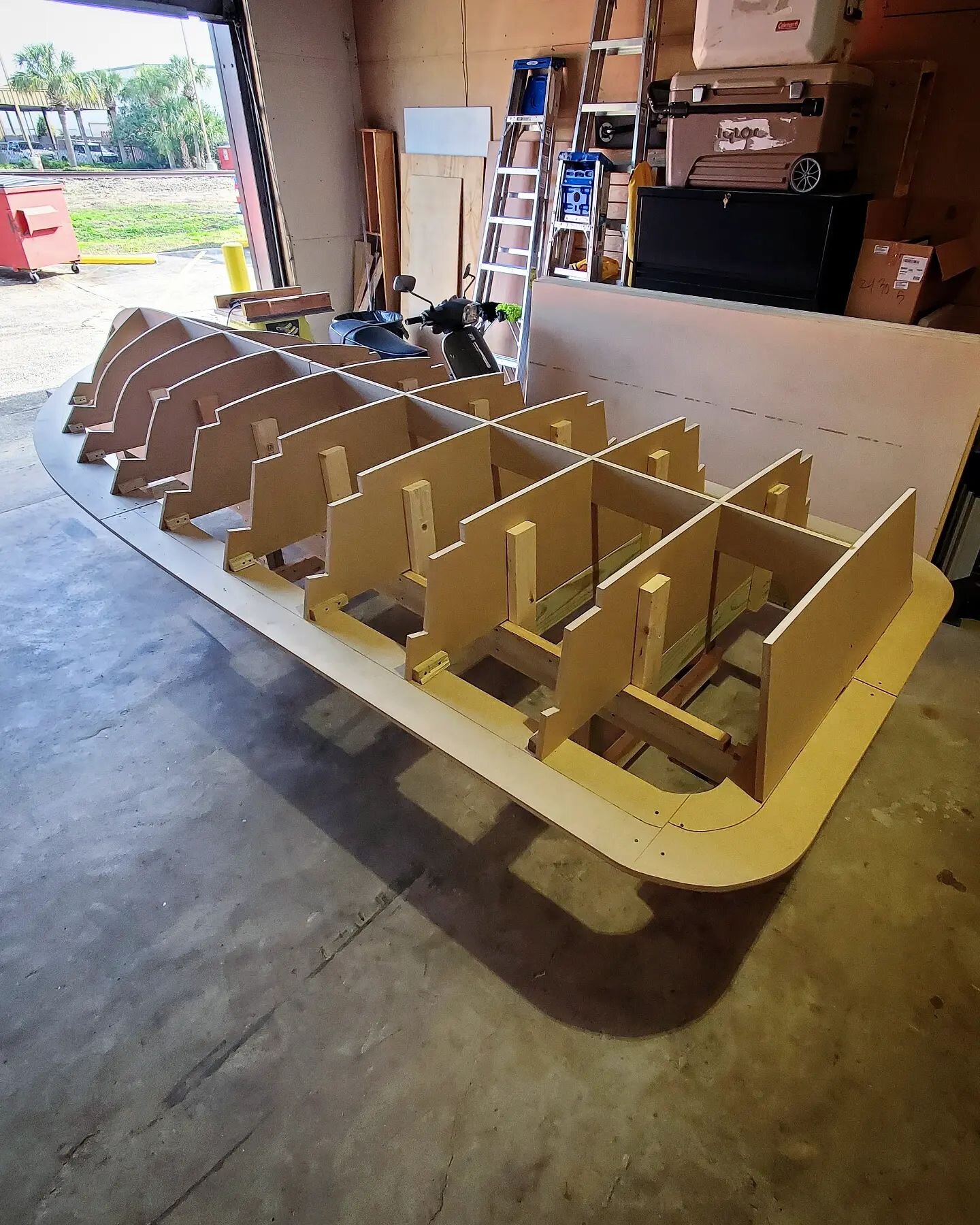 I have been building a flats skiff over the past 6 months. I know its not leather, but I think y'all may find it interesting.

It is a foam core and fiberglass build.

#conchfish16