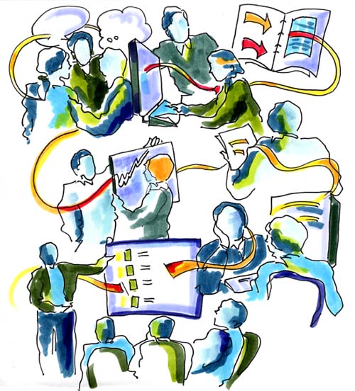 Information Flow Mindscape by Nancy Margulies: for more information contact Nancy Margulies or visit www.nancymargulies.com .