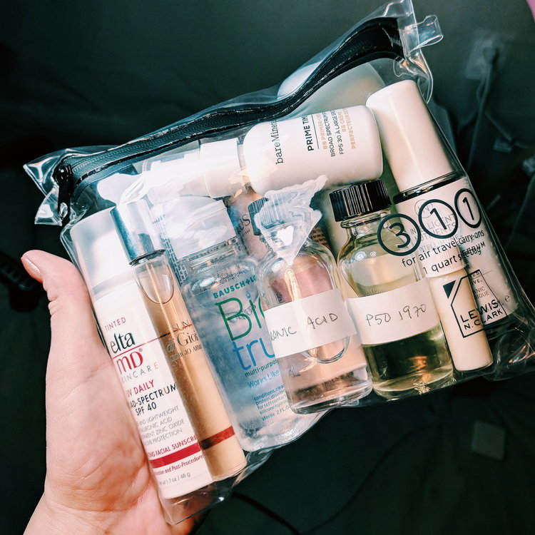 How to pack a 3-1-1 liquids bag for a long trip — travel. paint. repeat.