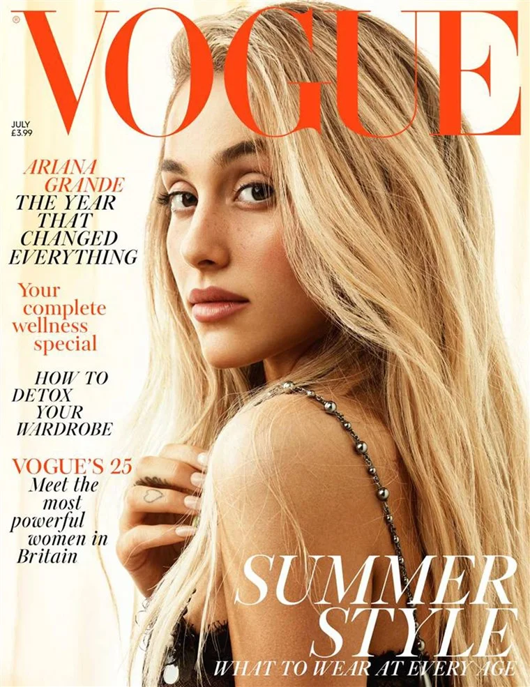 Ariana Grande Ditches Signature Look for Vogue's July Issue 
