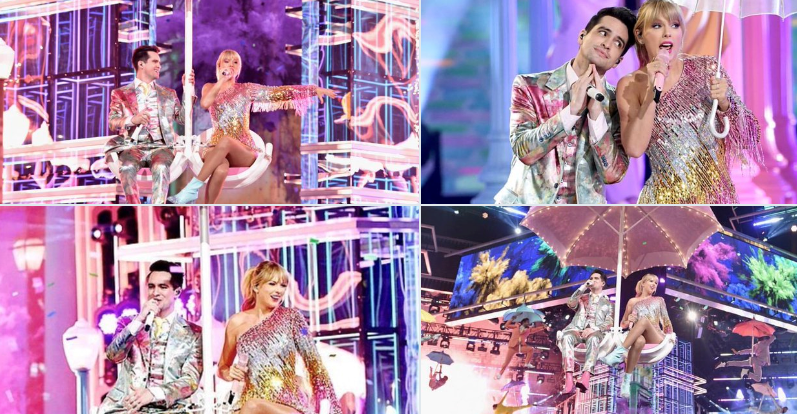 Taylor Swift & Brendon Urie Performing ‘ME!’ in Las Vegas at the BBMA’s / Twitter @TaylorSwift13