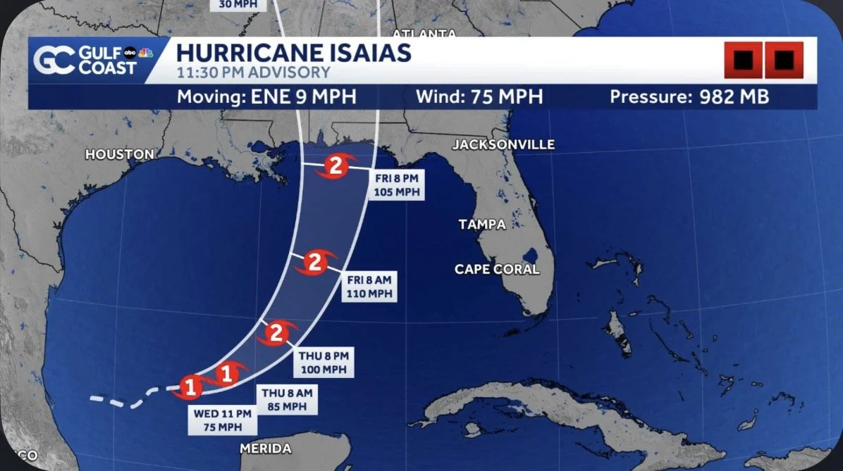 Isaias Nears Florida Panhandle as a Major Hurricane