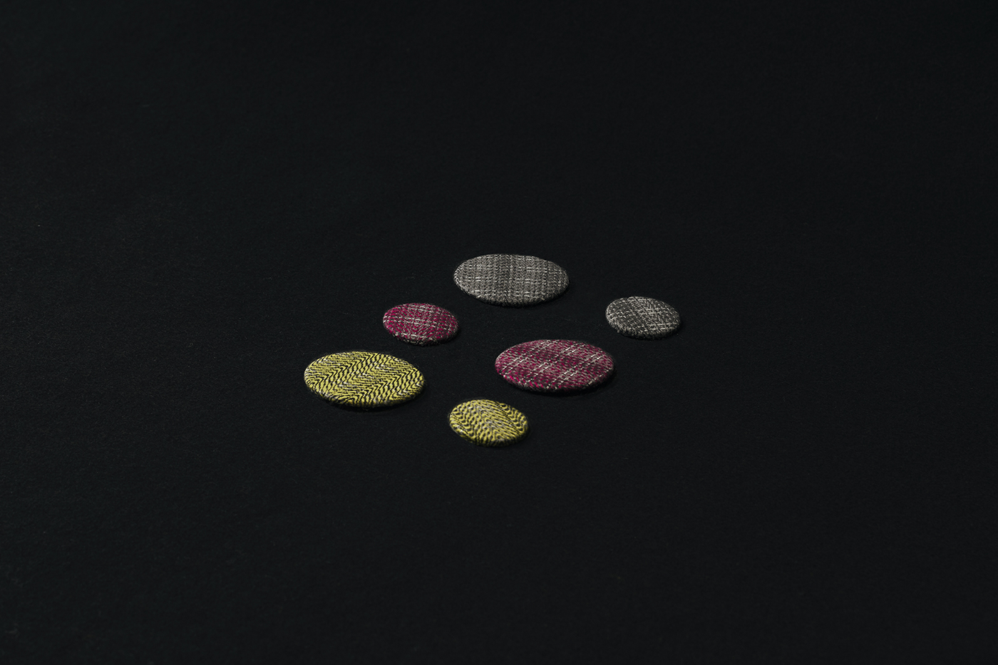 Reflective Tweed Buttons
