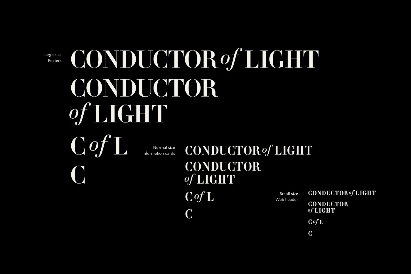 Conductor of Light logo sizes