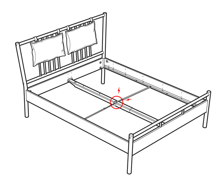 Ikea Björksnes Bed Jhåland, Metal Bed Frames Squeak