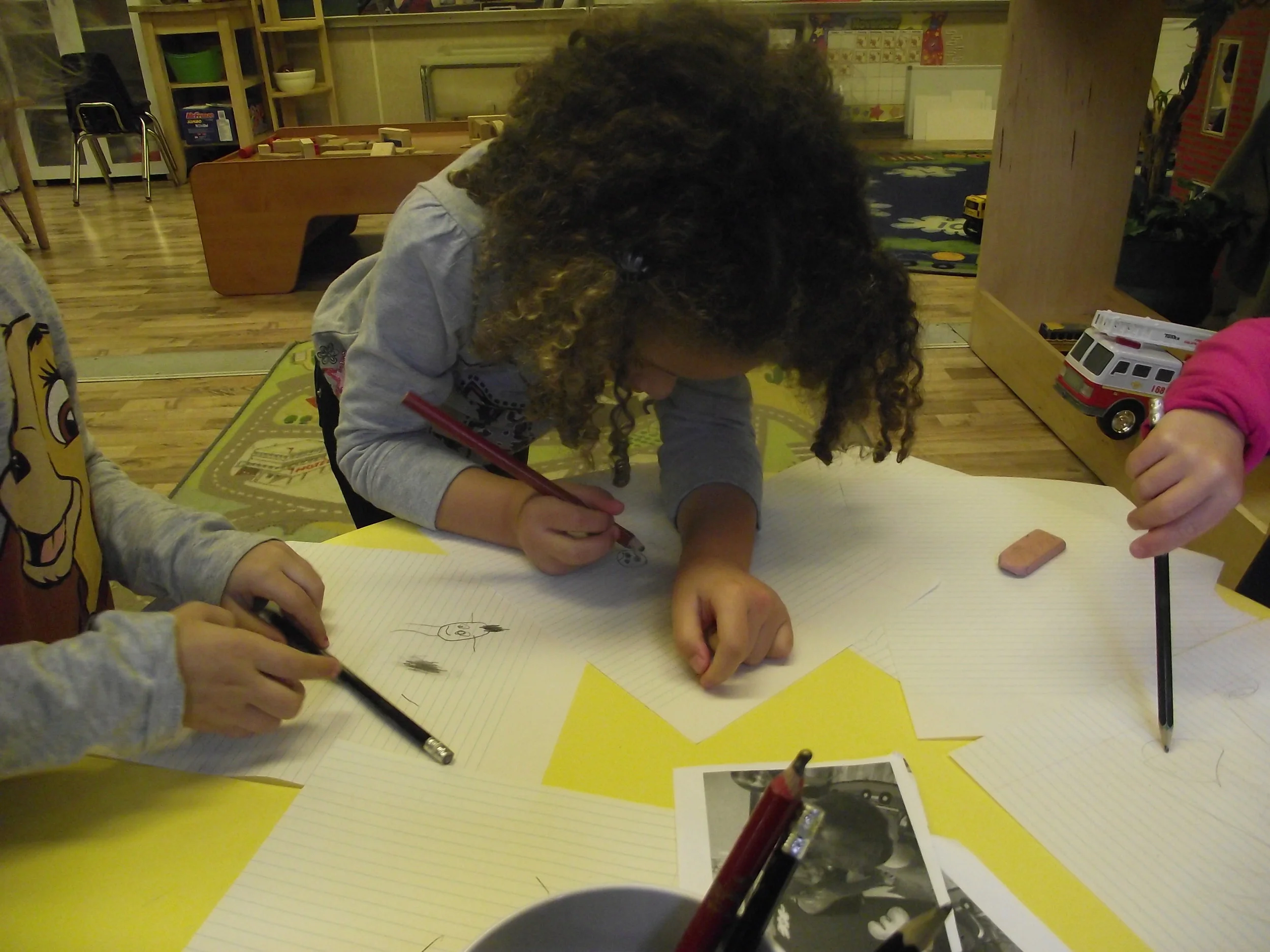 Providing children with the opportunity, to either draw or share, validates their sense of belonging and community