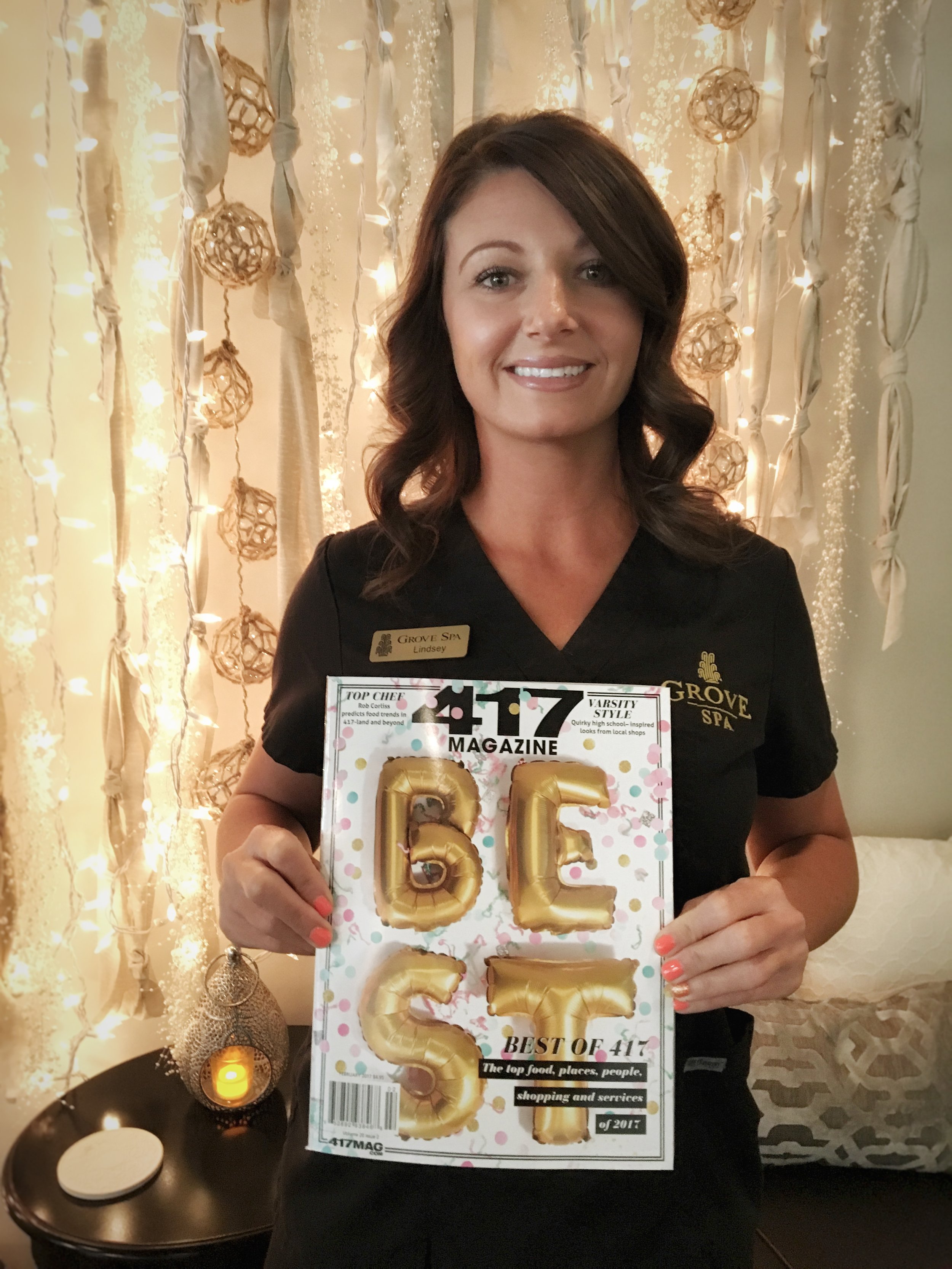 Lindsey Mobley- 1st Place Best Massage Therapist, 1st Place Best Esthetician 