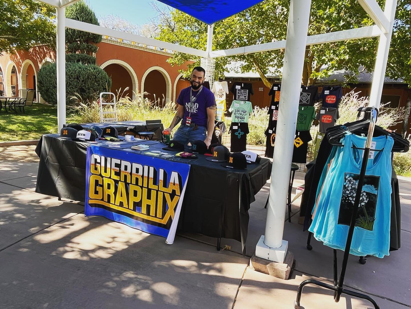 Come on down to @nmbrewfest today! We have some limited edition New Mexico Brewfest T-Shirts and caps! We also have a few of our favorite and classic screen printed shirts! We are located in the NM State Fair Grounds Villa Hispana.