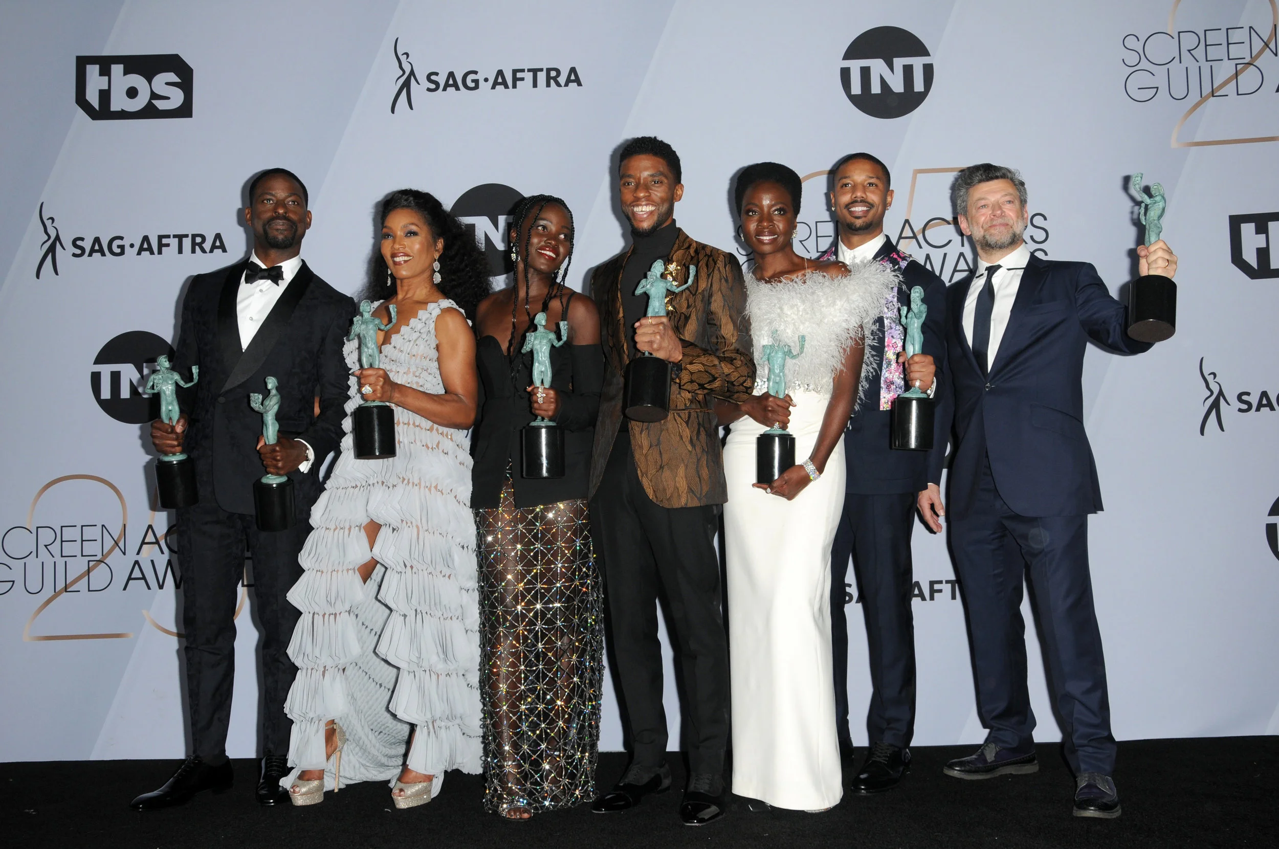 The award-winning cast of Marvel’s Black Panther .