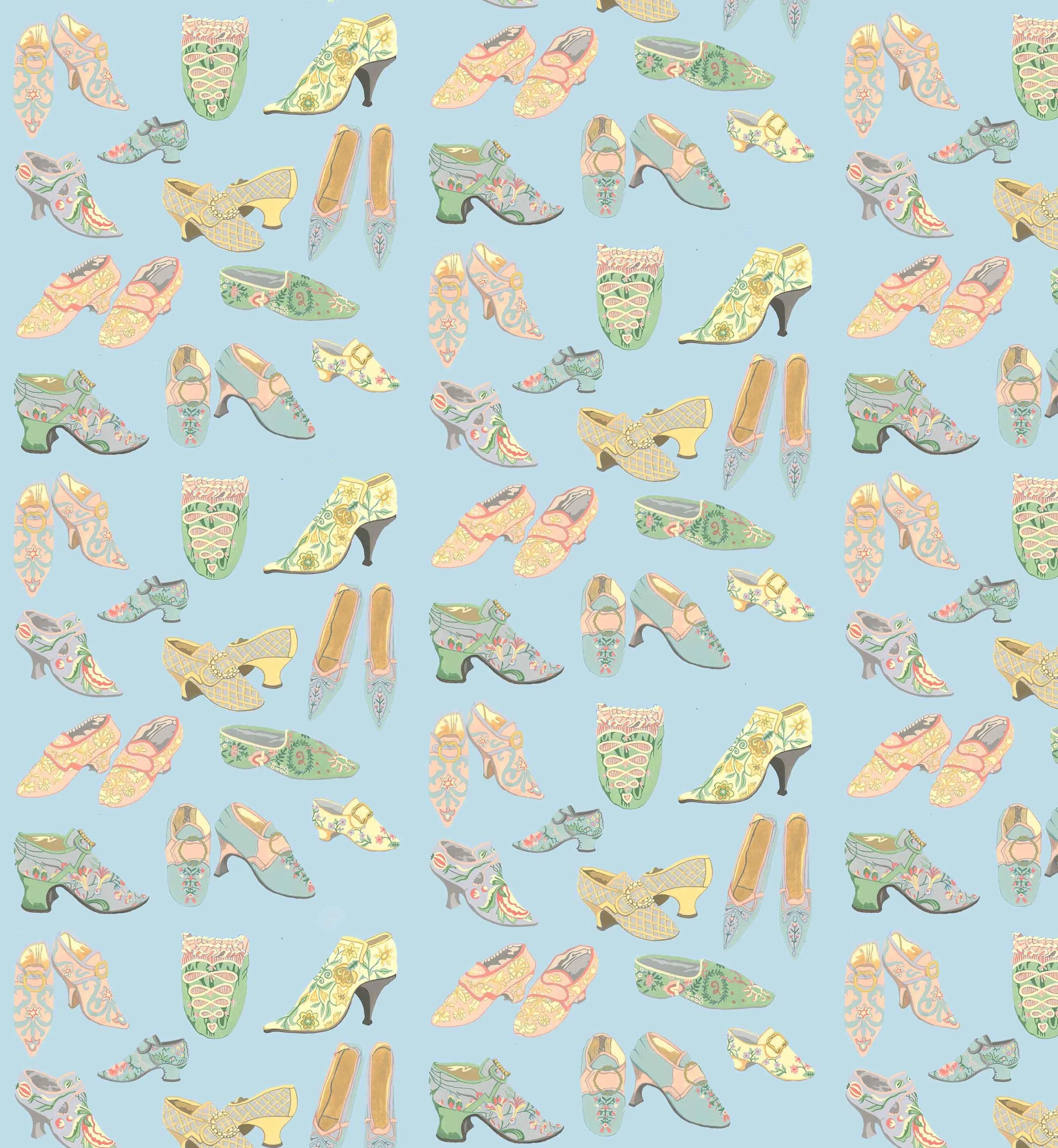 Georgian Shoes Pattern Repeat Painting