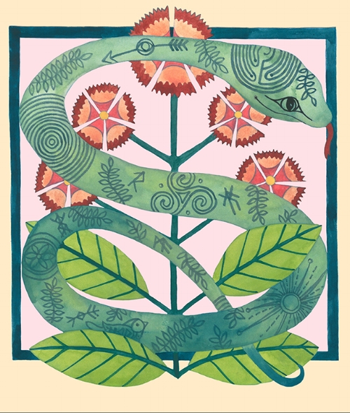 Sweet Williams & Cosmic Serpent Letter S