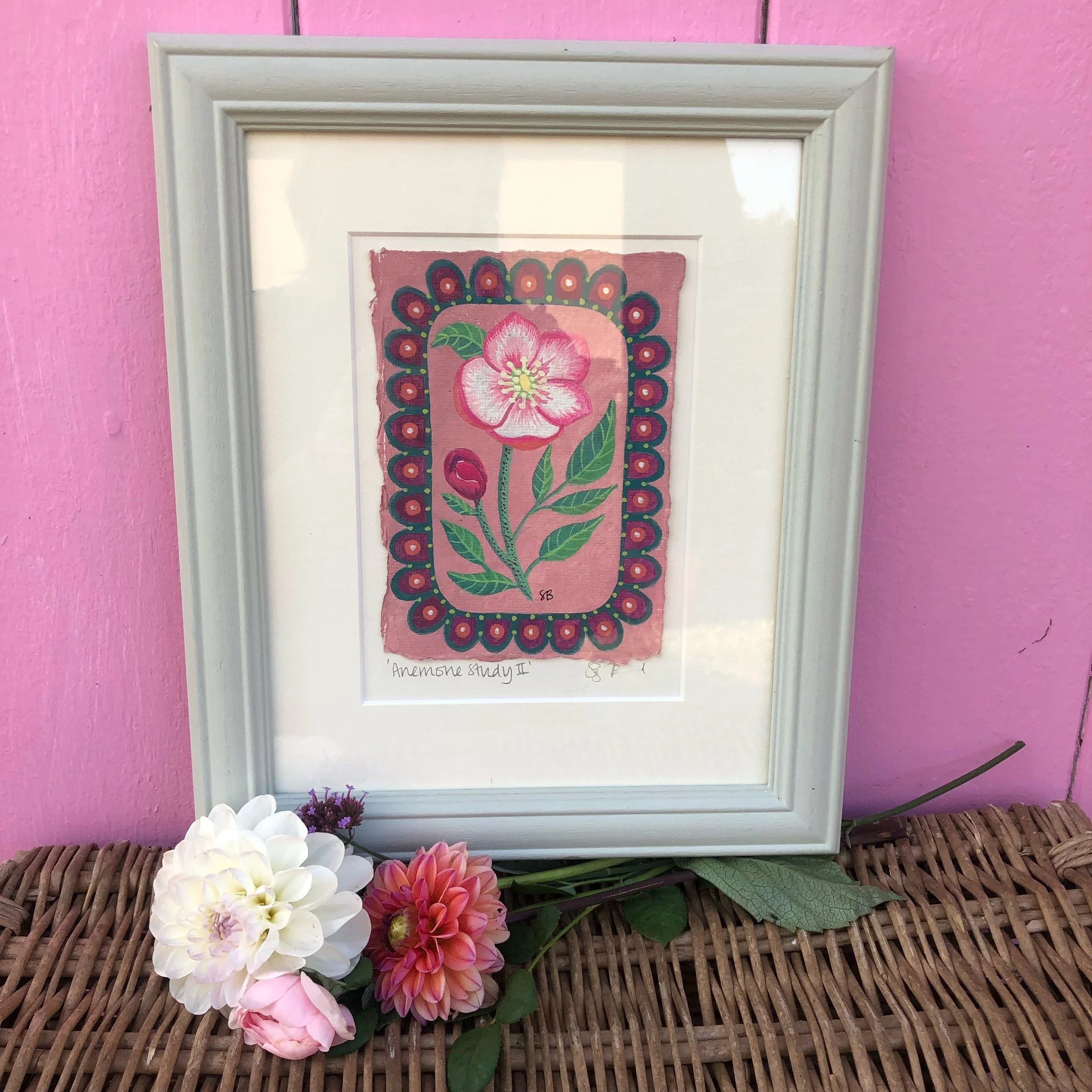 Over the coming days, I&rsquo;ll be sharing a small selection of framed original paintings available directly from my studio.

This one, &ldquo;Anemone Study II&rdquo; is painted in acrylic gouache on handmade paper and presented with a mount in a 25