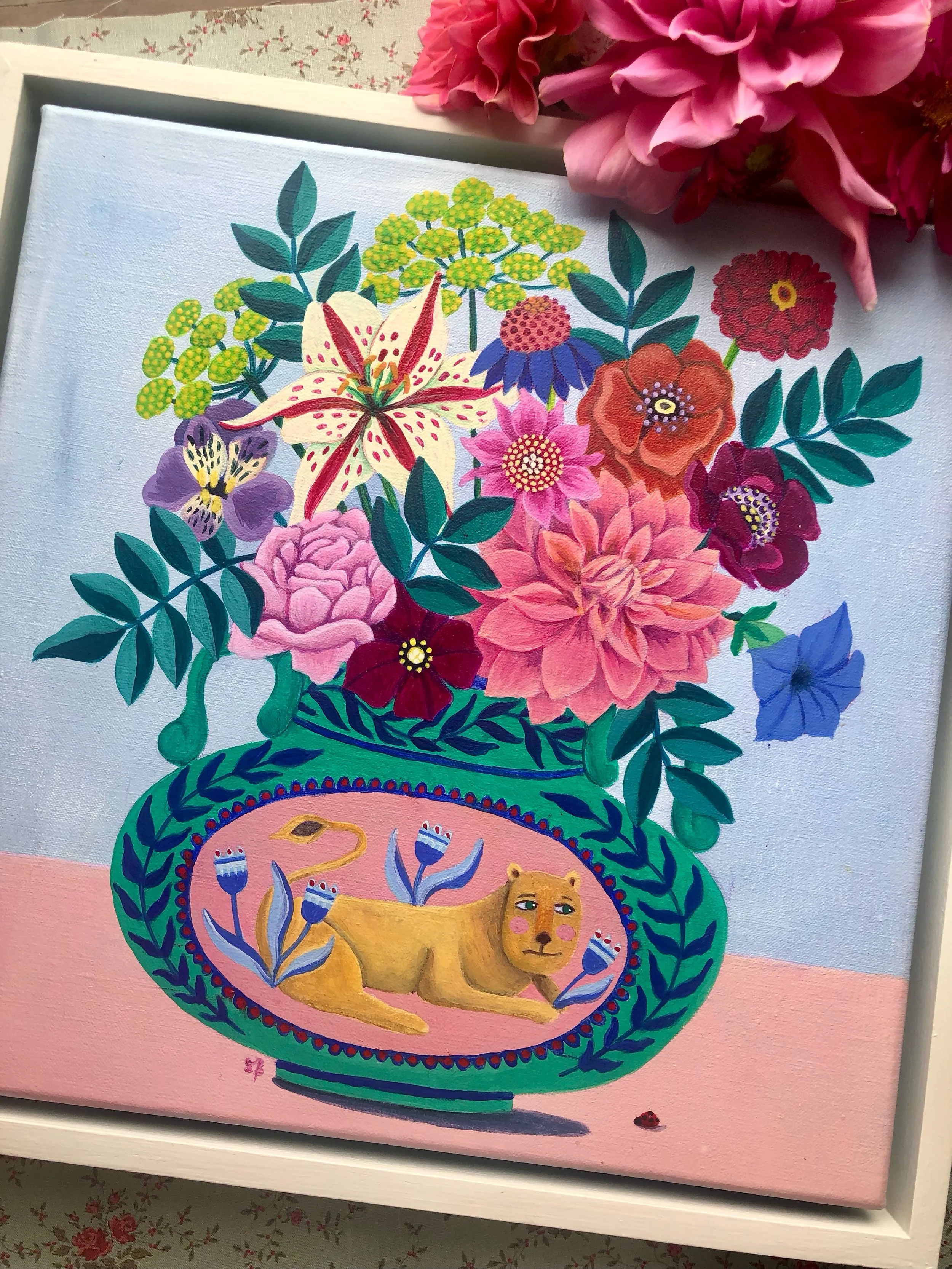 And here she is, my lioness to accompany the lion on the journey to @thelmahulbertgallery for Devon Open Studios &lsquo;Emerging Artists&rsquo; exhibition.

Acrylic on Linen 30 x 30cm

Devon Open Studios
12th September - 24th October
Thelma Hulbert G