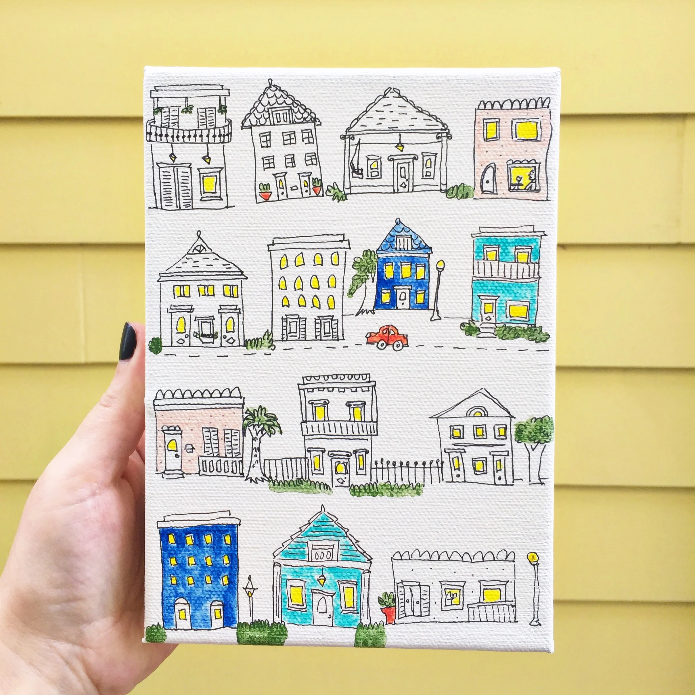 Neighborhood with Blue