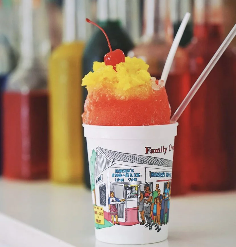Sno-Bliz Snoball + 80th anniversary cup