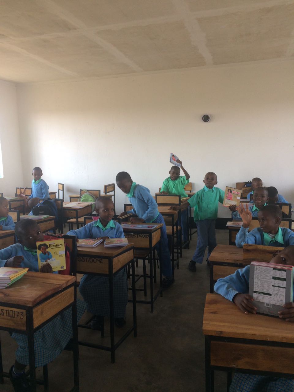Ceilings were recently installed in the Heaven classrooms to help cut down on sound disruptions. 