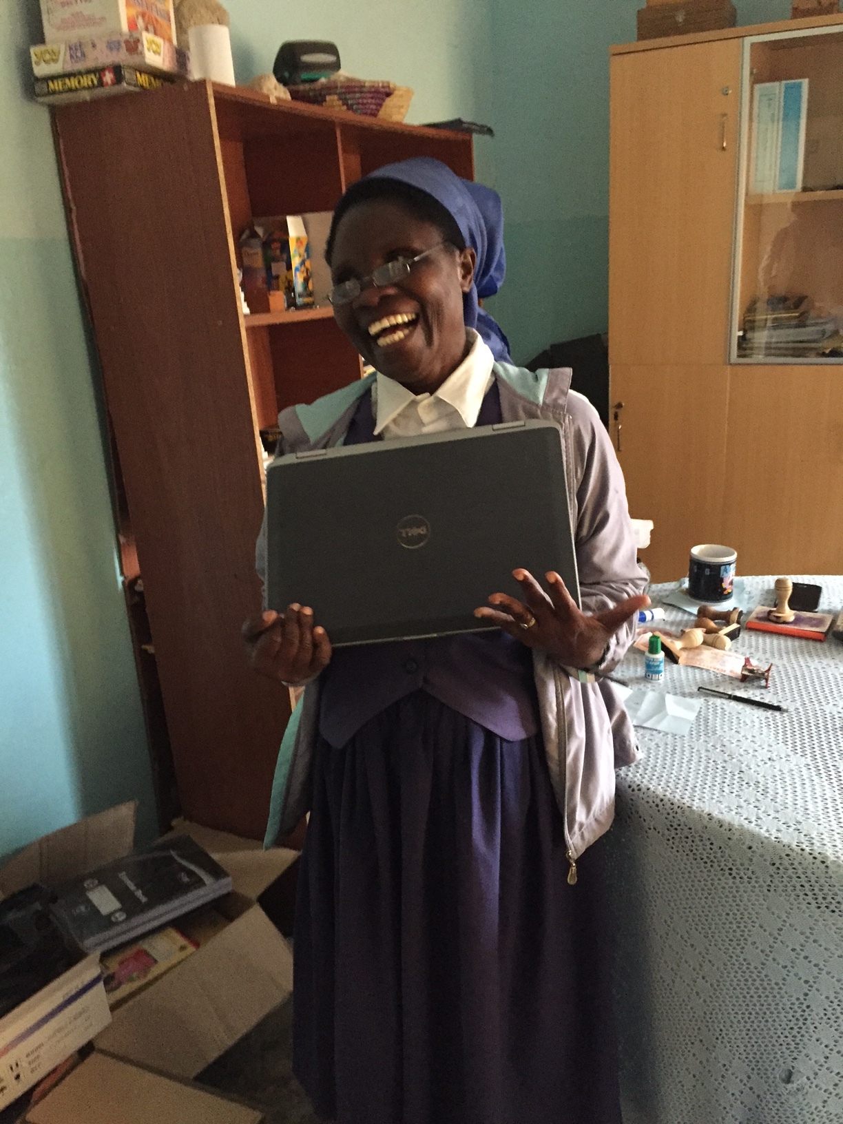 Thanks to Greens Farms Academy and Zeta Interactive, we now have 15 laptops to serve the orphans who are enrolled in university and the SJO/Heaven school staff and computer lab. We are always seeking more laptops. If you have a used one that is still in good working order, please let me know at anne@uniteafricafoundation.org
