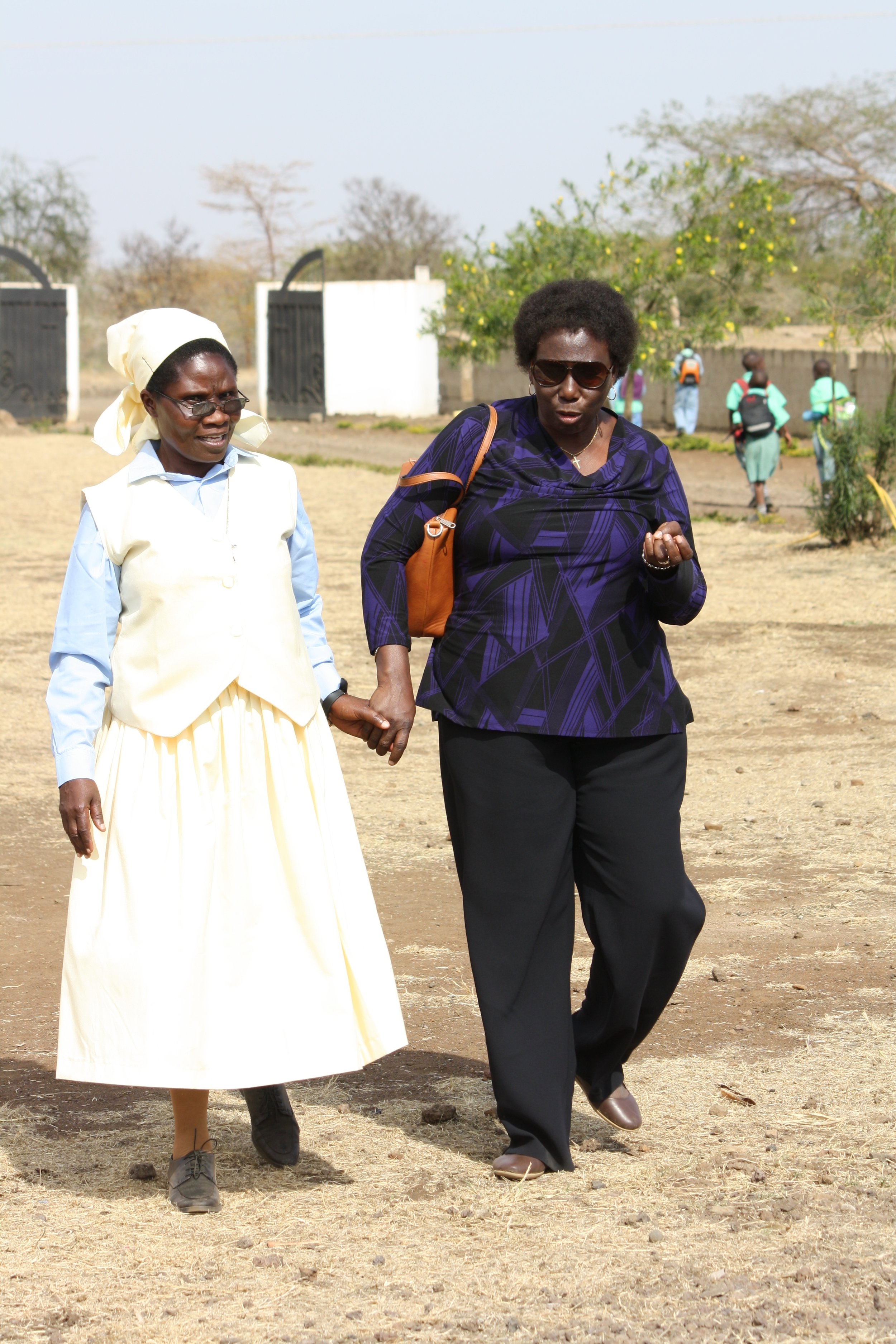 Education Consultant Astridah Katalyeba and Sister Crispina Mnate, founder & director of St. Joseph's and Heaven -- photographed together in October 2016.