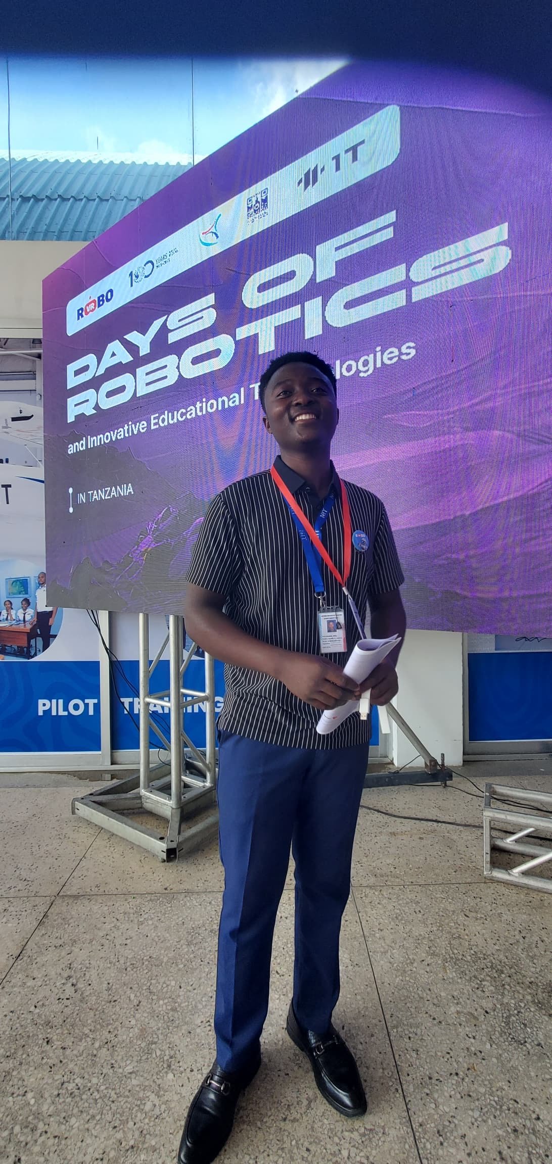 Photo 05-12-2025-Lazaro at Tanzania Robotics Day conference .jpeg