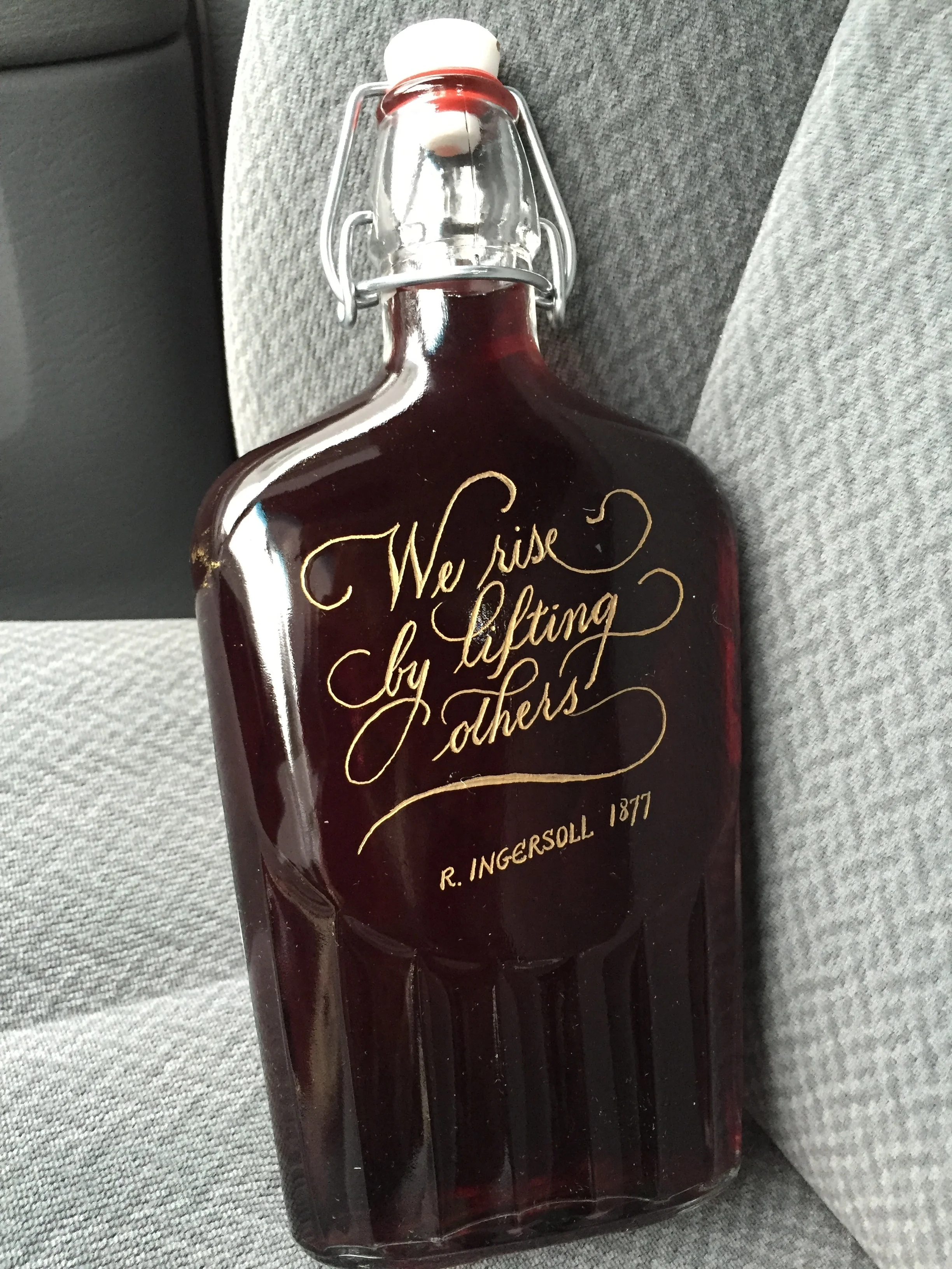 Decanter for homemade Vin d'Orange