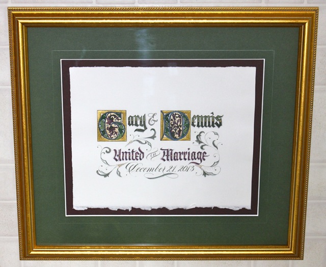 Illuminated Wedding Certificate