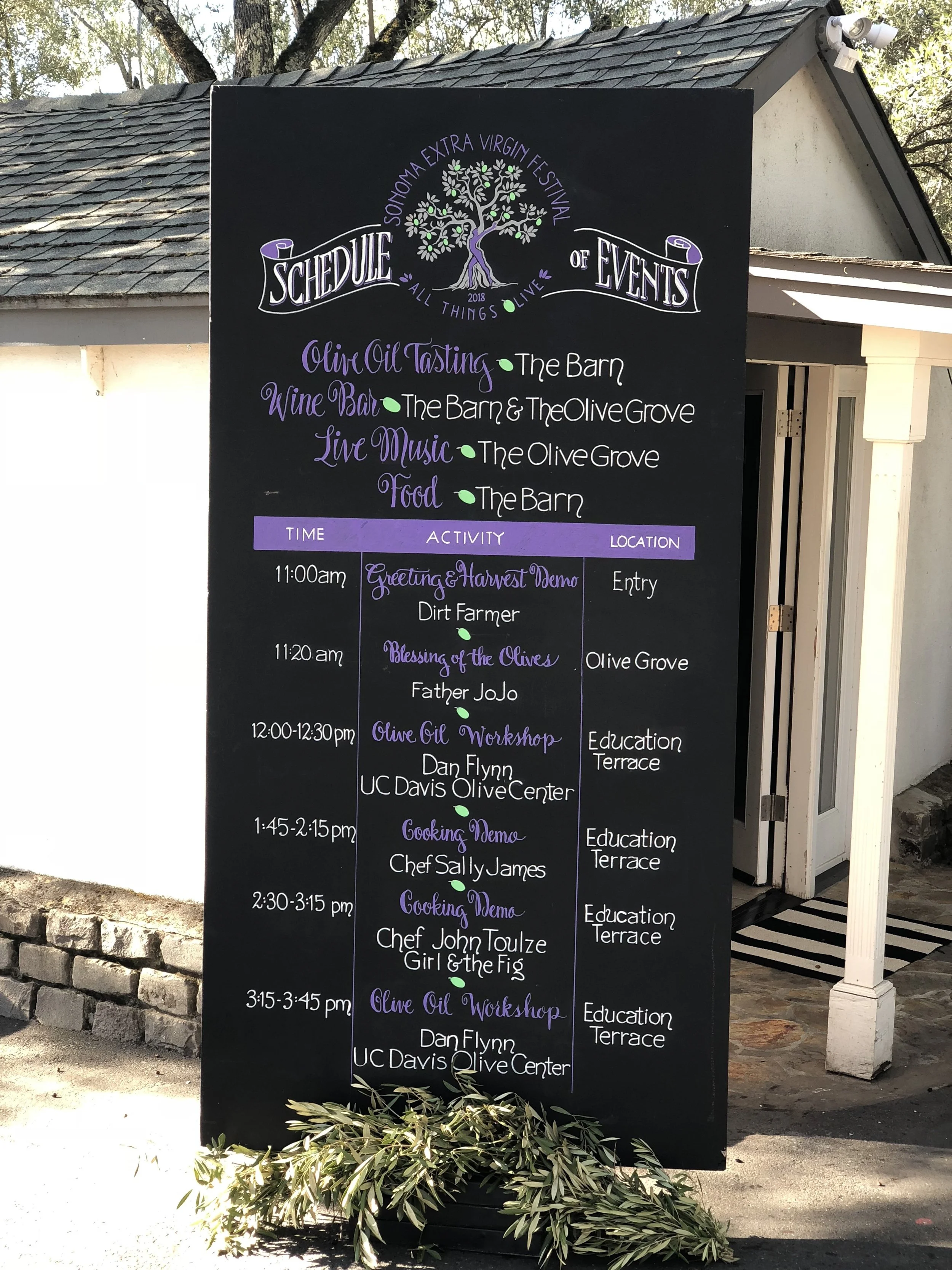 Sonoma Extra Virgin Festival, 4' X 8' sign