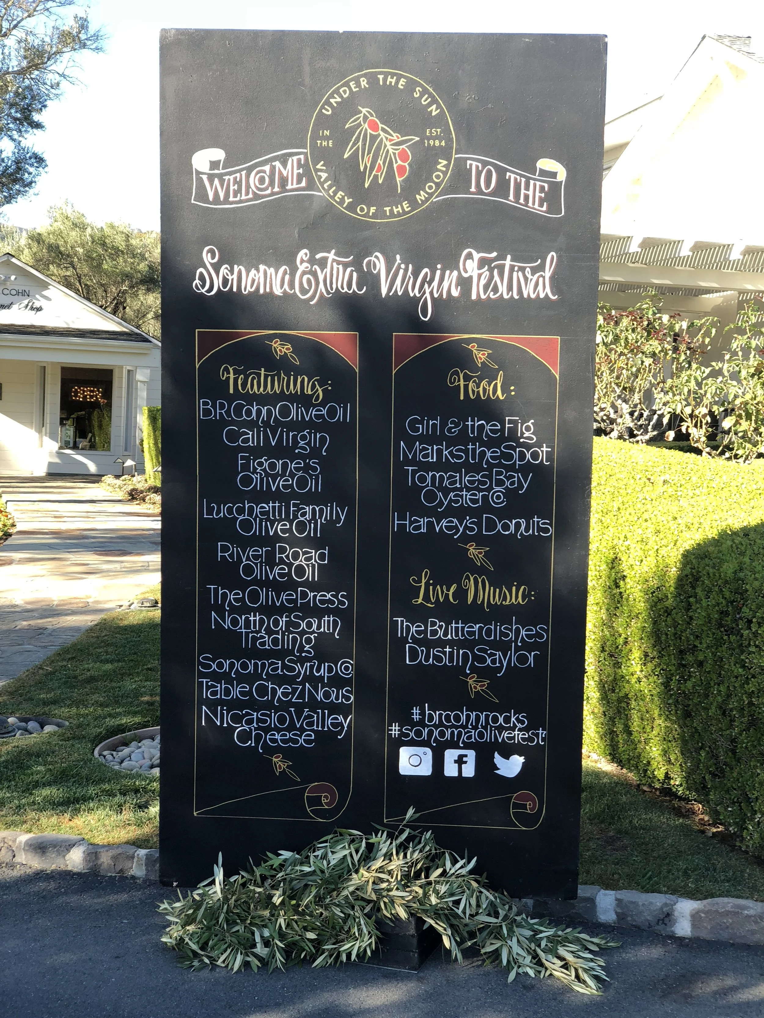 Sonoma Extra Virgin Festival, 4’ X 8’ sign