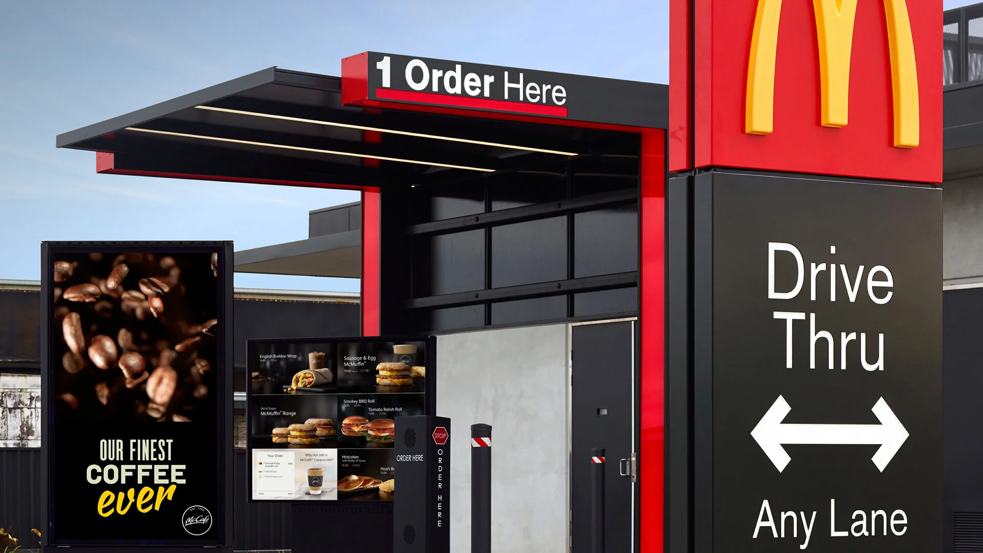 Phase 3 drive-thru menu boards. Less product detail and more visual inspiration to drive shorter wait times.