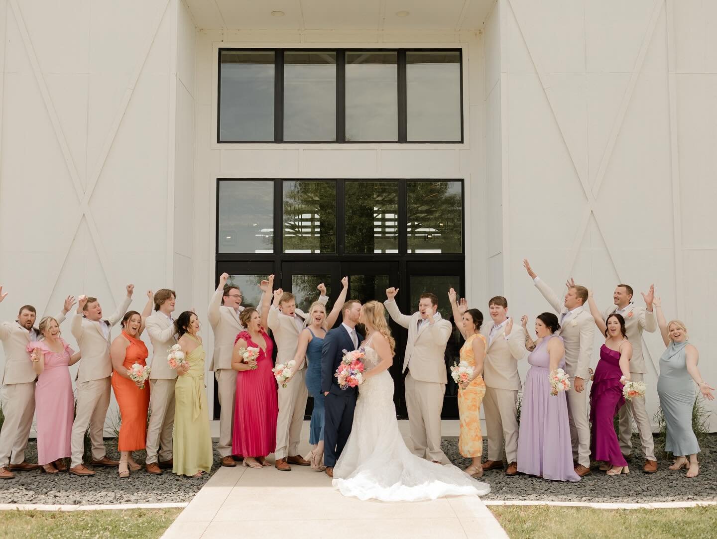 Wedding day magic!✨ After a week of planning and prepping, there&rsquo;s nothing better than seeing it all come to life. This vibrant crew of bridesmaids brought the color and the energy&mdash;what a joyful start to a beautiful celebration!
.
.
Photo