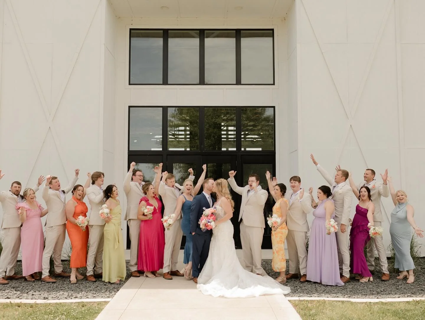 Wedding day magic!✨ After a week of planning and prepping, there&rsquo;s nothing better than seeing it all come to life. This vibrant crew of bridesmaids brought the color and the energy&mdash;what a joyful start to a beautiful celebration!
.
.
Photo