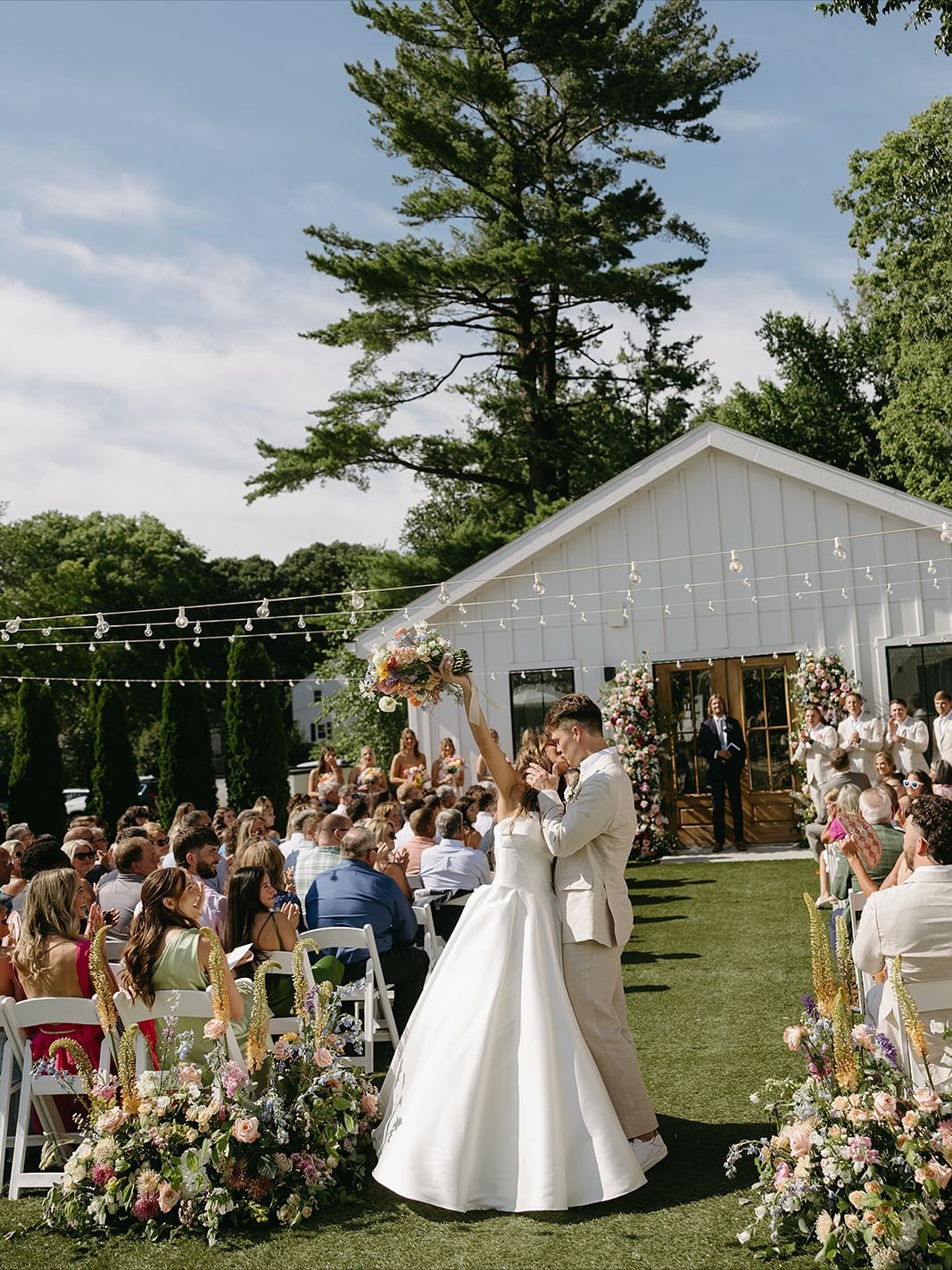 End of the aisle - - - start of forever! Addy and Gage&rsquo;s summer celebration is one their guests will not soon forget, neither will their florists💗
.
Photographer | @laurawillsphotography 
Coordinator/planner | @whitewillowevents 
Venue | @will