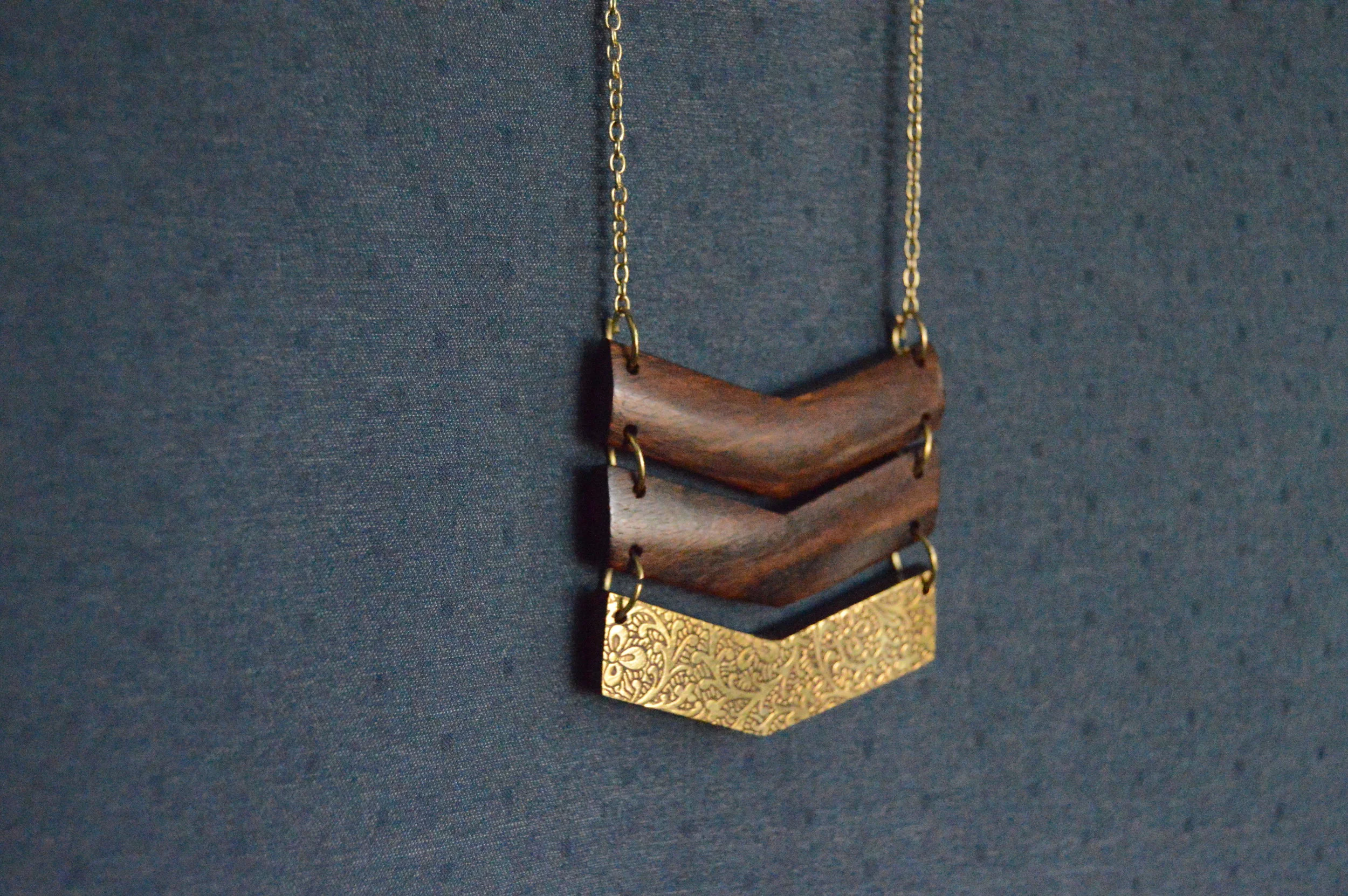 EARTH + FIRE CHEVRON NECKLACE