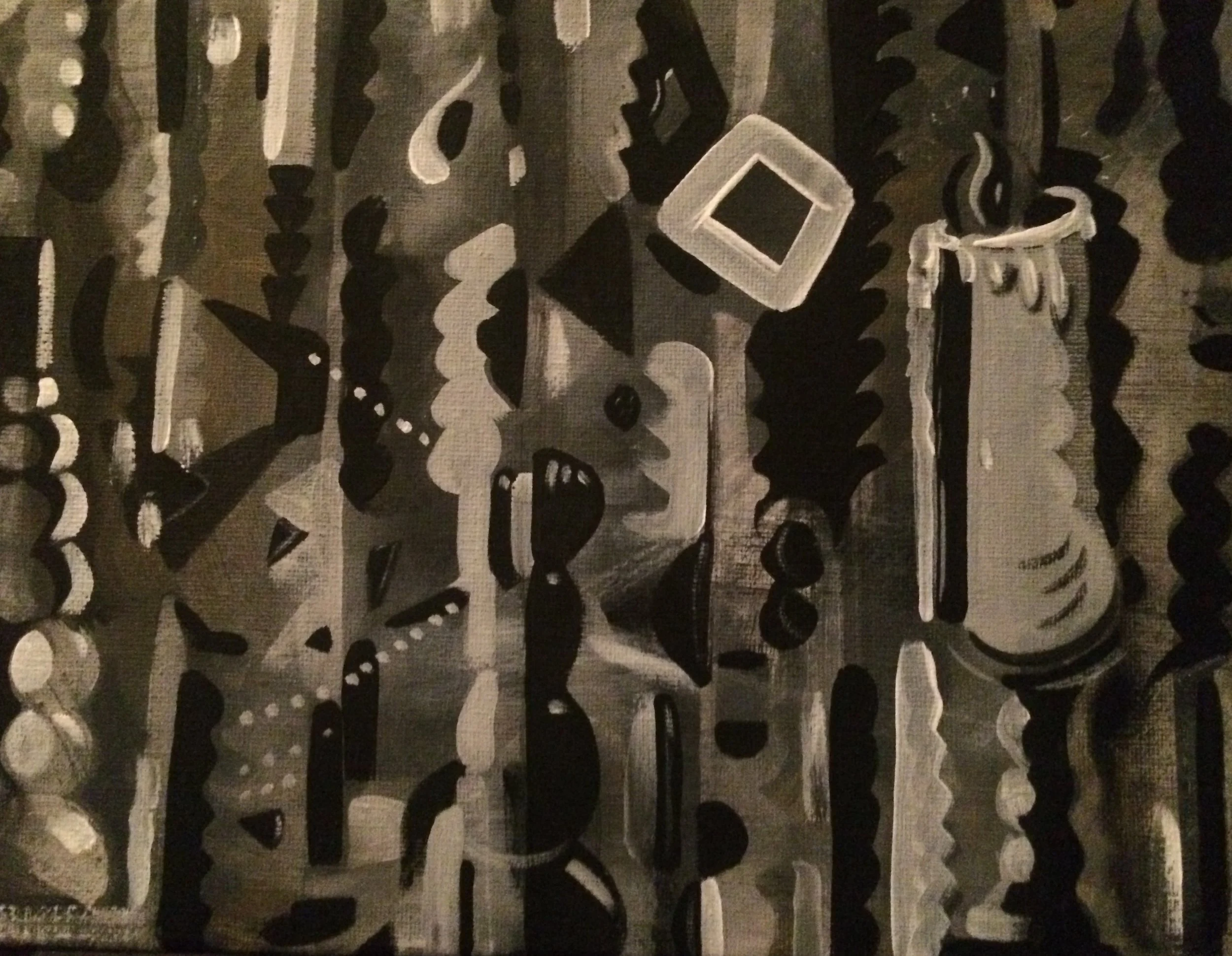 "Deconstruction of the Original Model of the Telephone Under Candle Light"