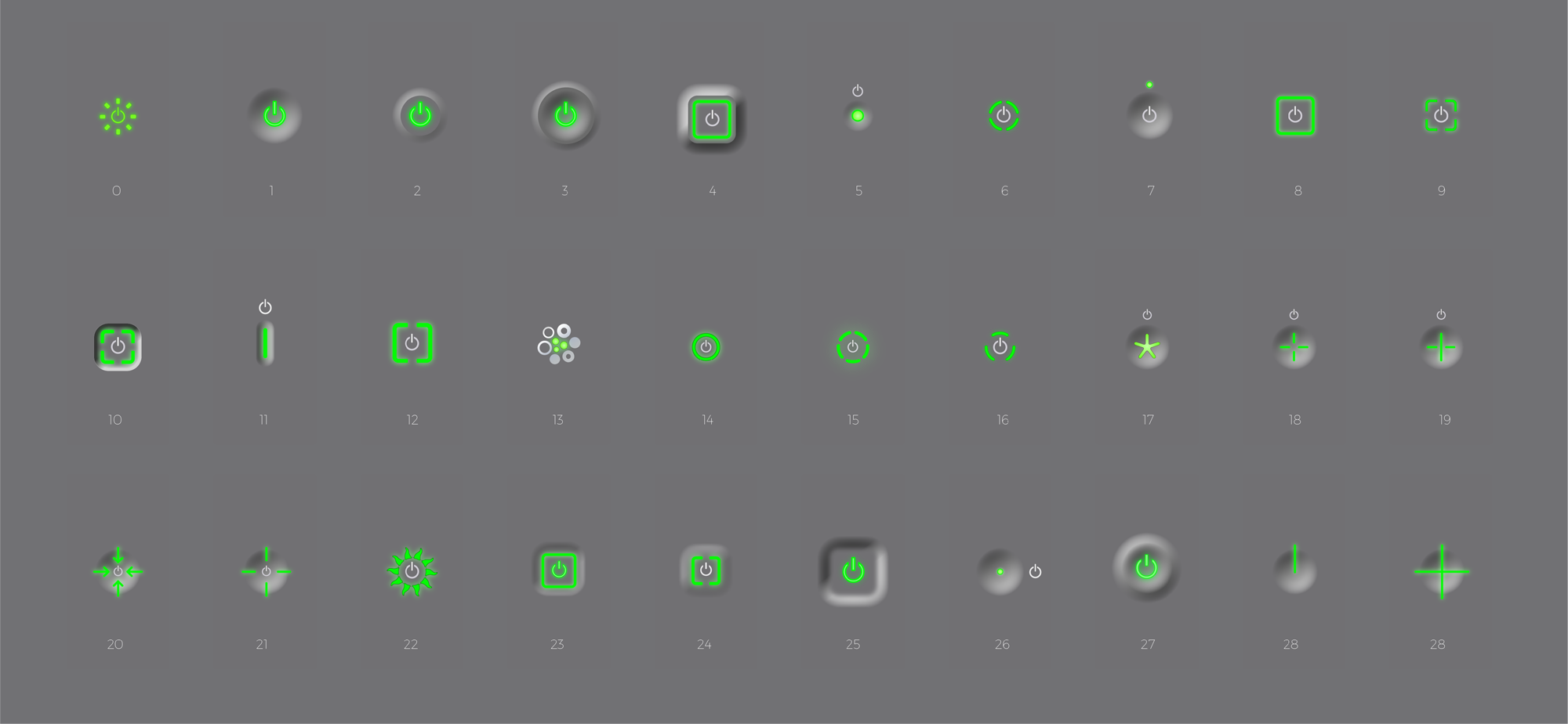 Power button and power LED studies