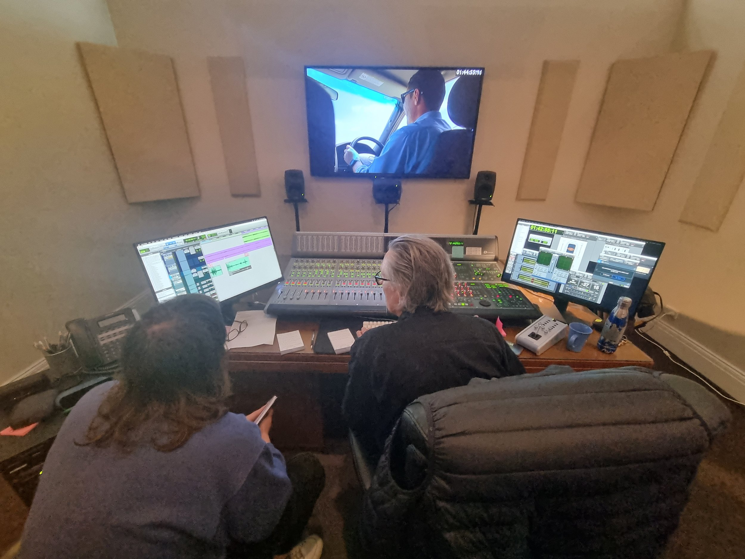 Hamish making the final final touches on the sound mix. With Greg Fitzgerald at Big Bang & Fuzz.jpg