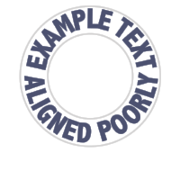 an example of bad circular text alignment